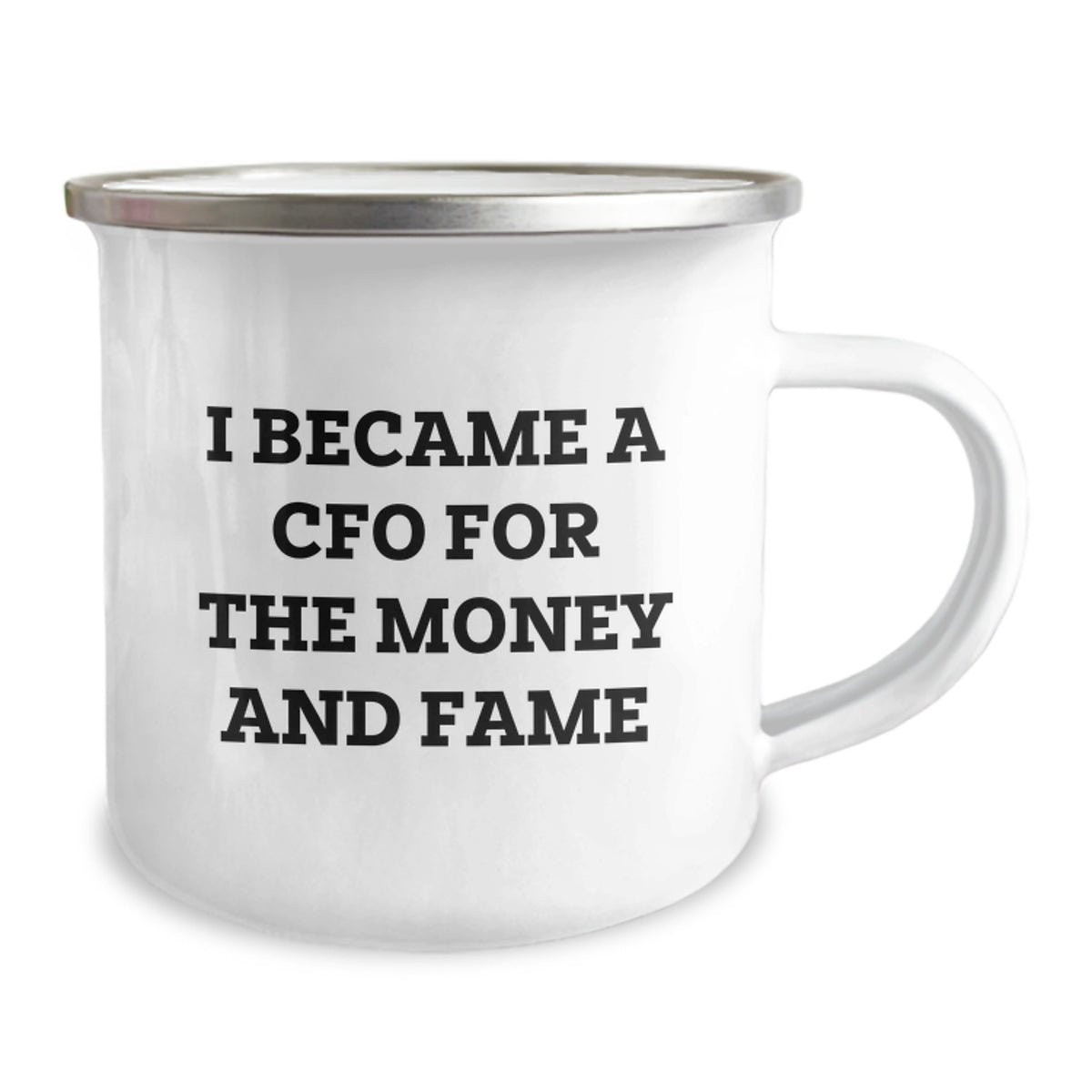 Funny CFO Gifts for Men from Friends and Family, 'I Became A CFO For The Money And Fame' Christmas Unique Gifts, CFO Camping Mug - Image 2