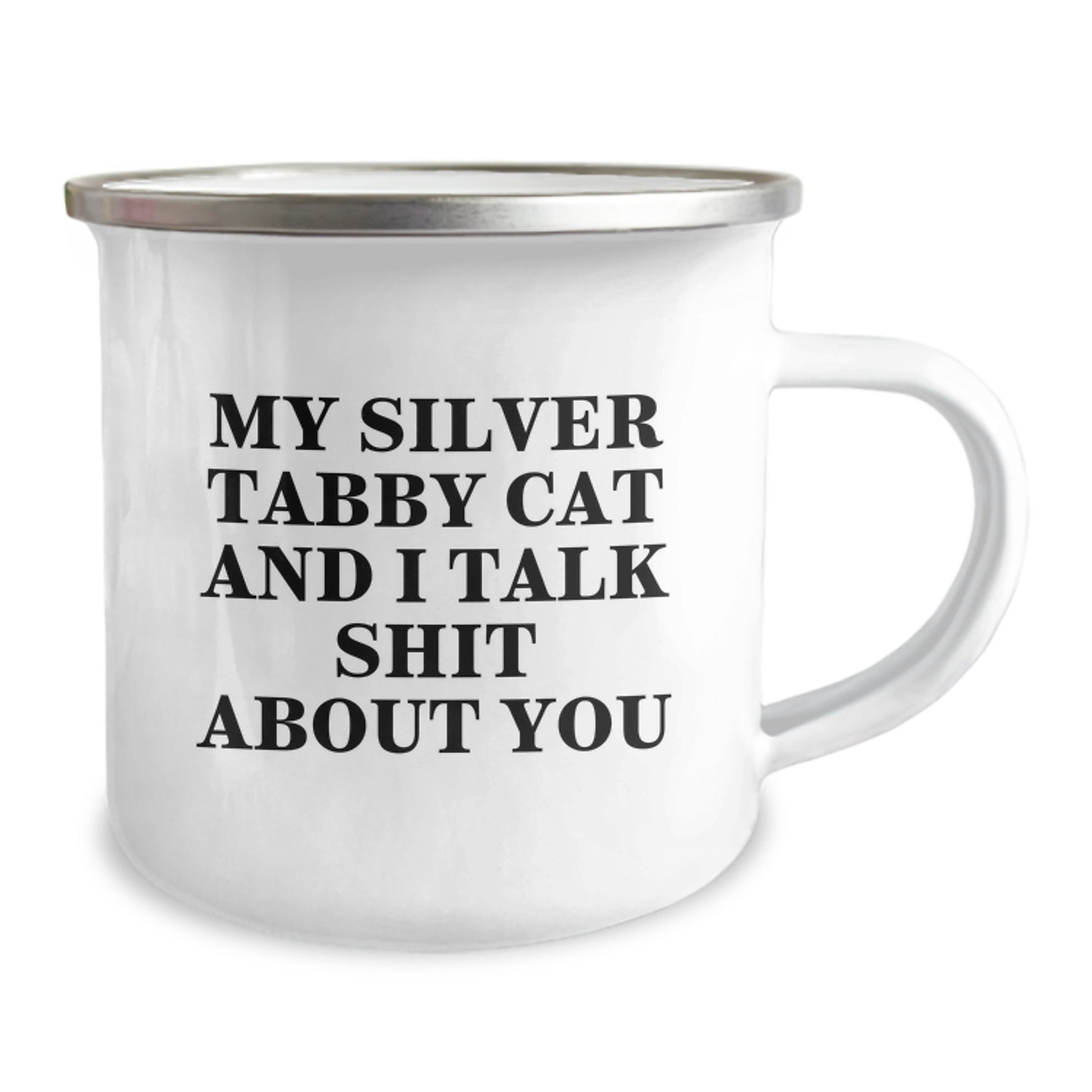 Gifts from Family for Silver Tabby Cat Lovers - Funny Camping Mug, Mother's Day Unique Gifts, Silver Tabby Cat Enthusiast - Image 2