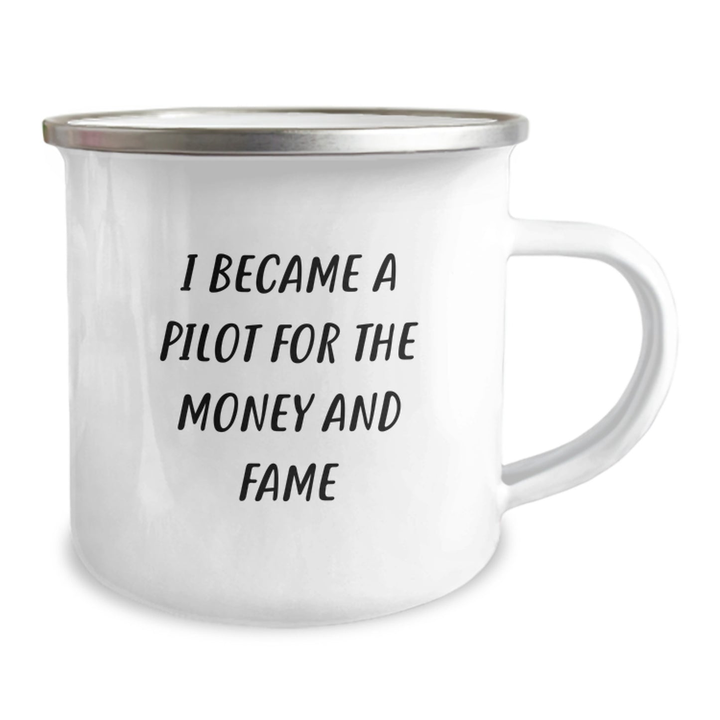 Funny Pilot Gifts from Friends for Pilot Lovers - Christmas Unique Gifts - I Became A Pilot For The Money And Fame - Image 2