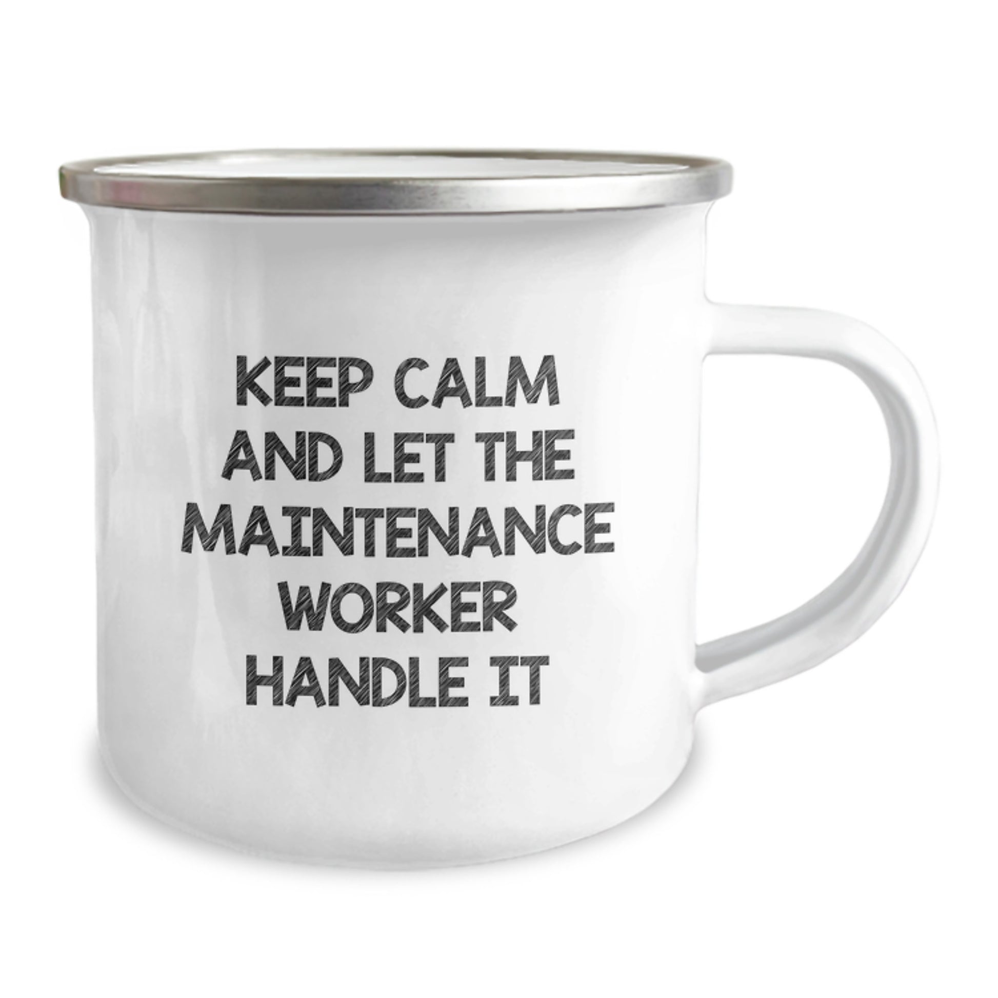 Funny Maintenance Worker Christmas Unique Gifts from Family for Men, Keep Calm And Let The Maintenance Worker Handle It Camping Mug, Unique Christmas Unique Gifts for Maintenance Worker - Image 2