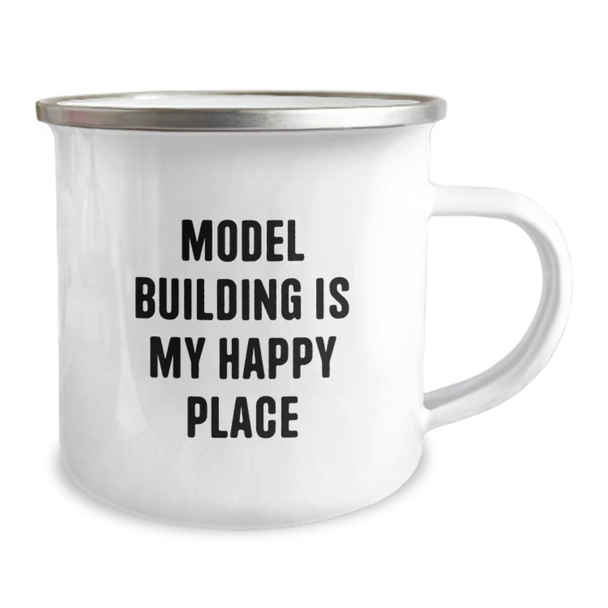 Gifts from Family to Model Building Enthusiasts - Funny Camping Mug for Dads on Father's Day, Model Building Is My Happy Place Quote, Unique Gifts for Men - Image 2