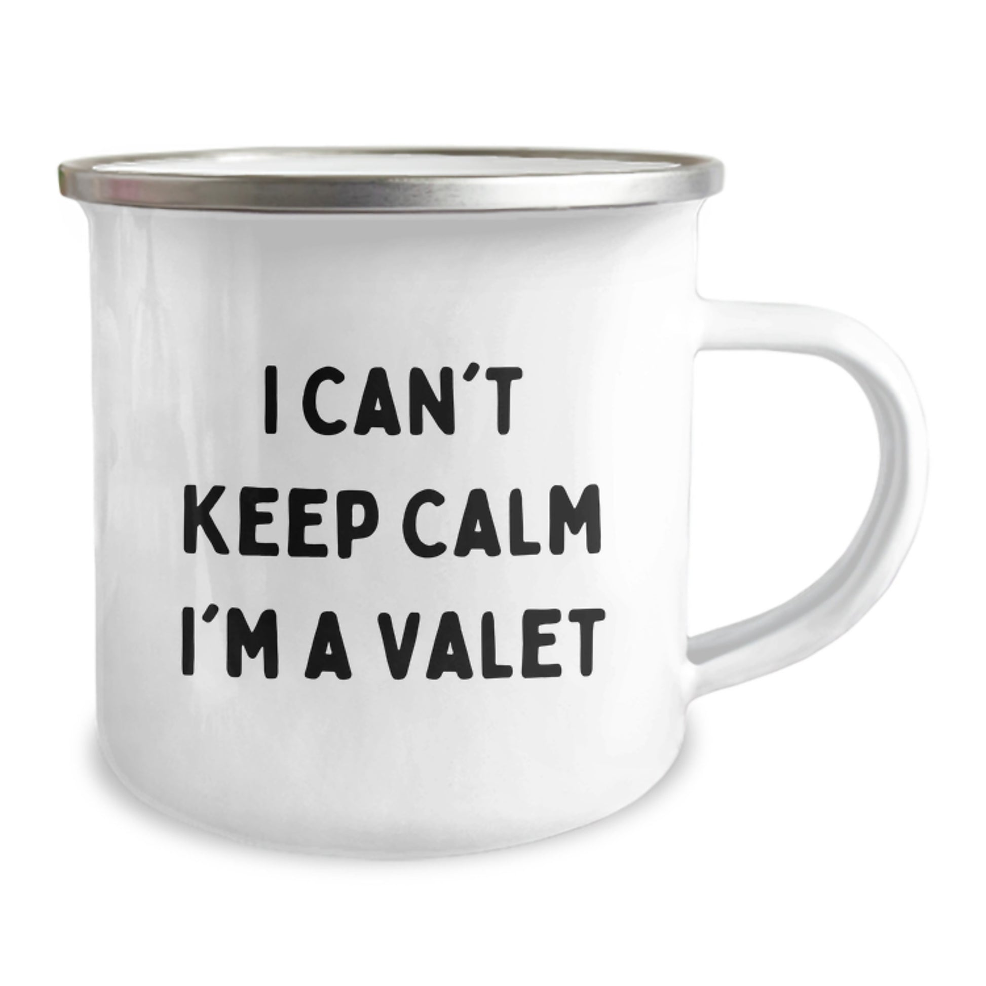 Funny 'I Can't Keep Calm I'm A Valet' Gifts for Christmas Valet Men Friends Family Stainless Steel Camping Mug - Image 2