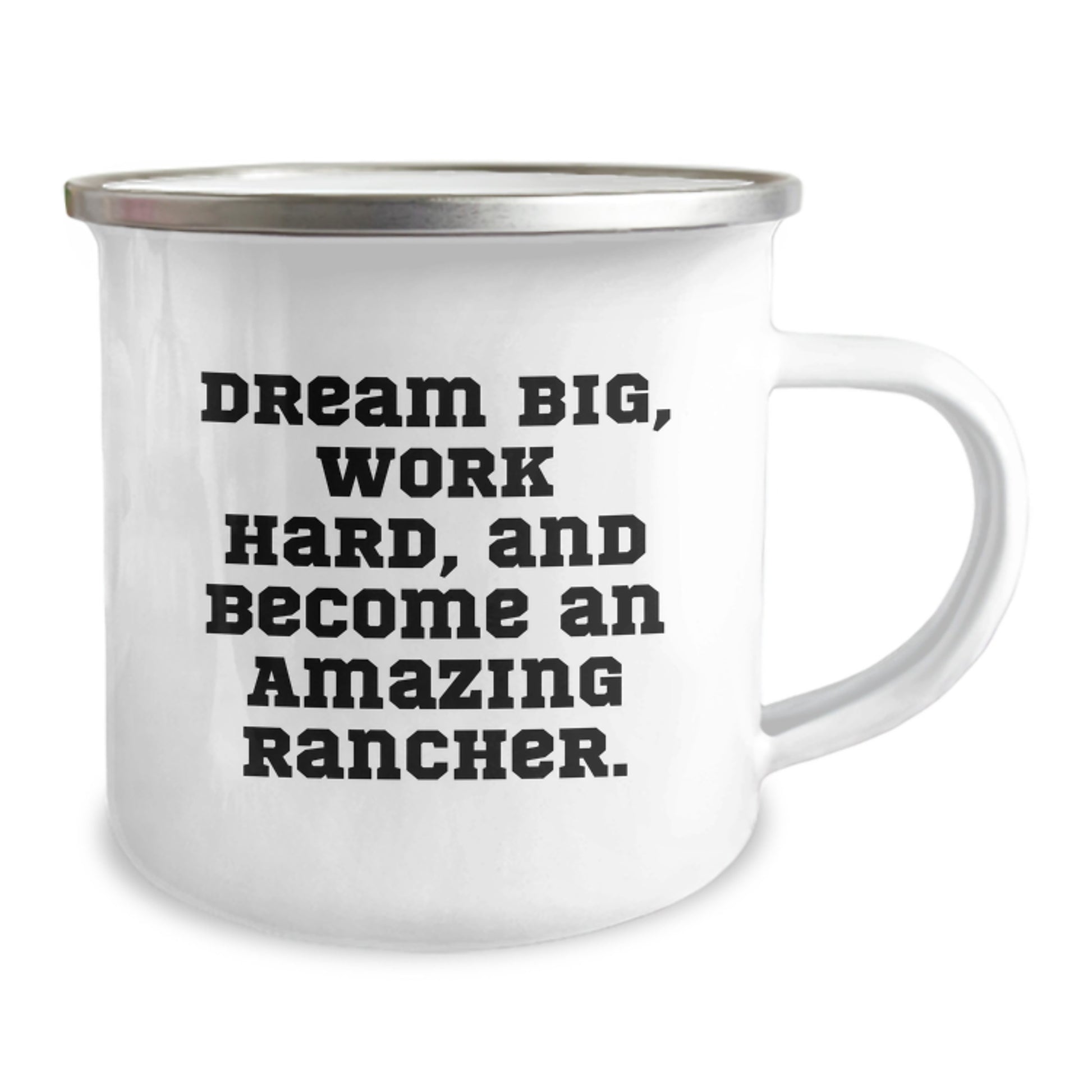 Rancher Gifts for Men, Women, Family or Friends - Inspirational Camping Mug, Dream Big, Work Hard, And Become An Amazing Rancher, Graduation Unique Gifts from Family - Image 2