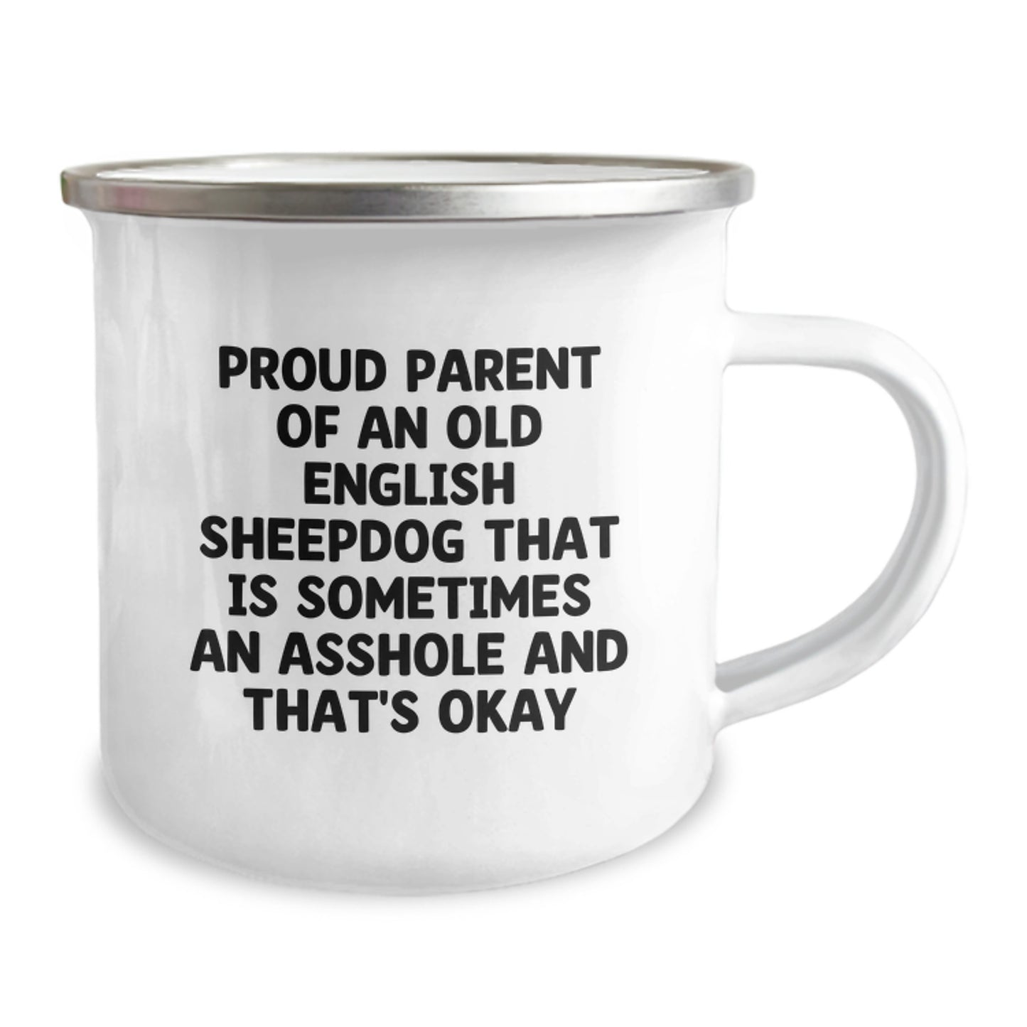 Funny Old English SheepDog Camping Mug Gifts from Mom to Proud Parent - Mother's Day Unique - Image 2