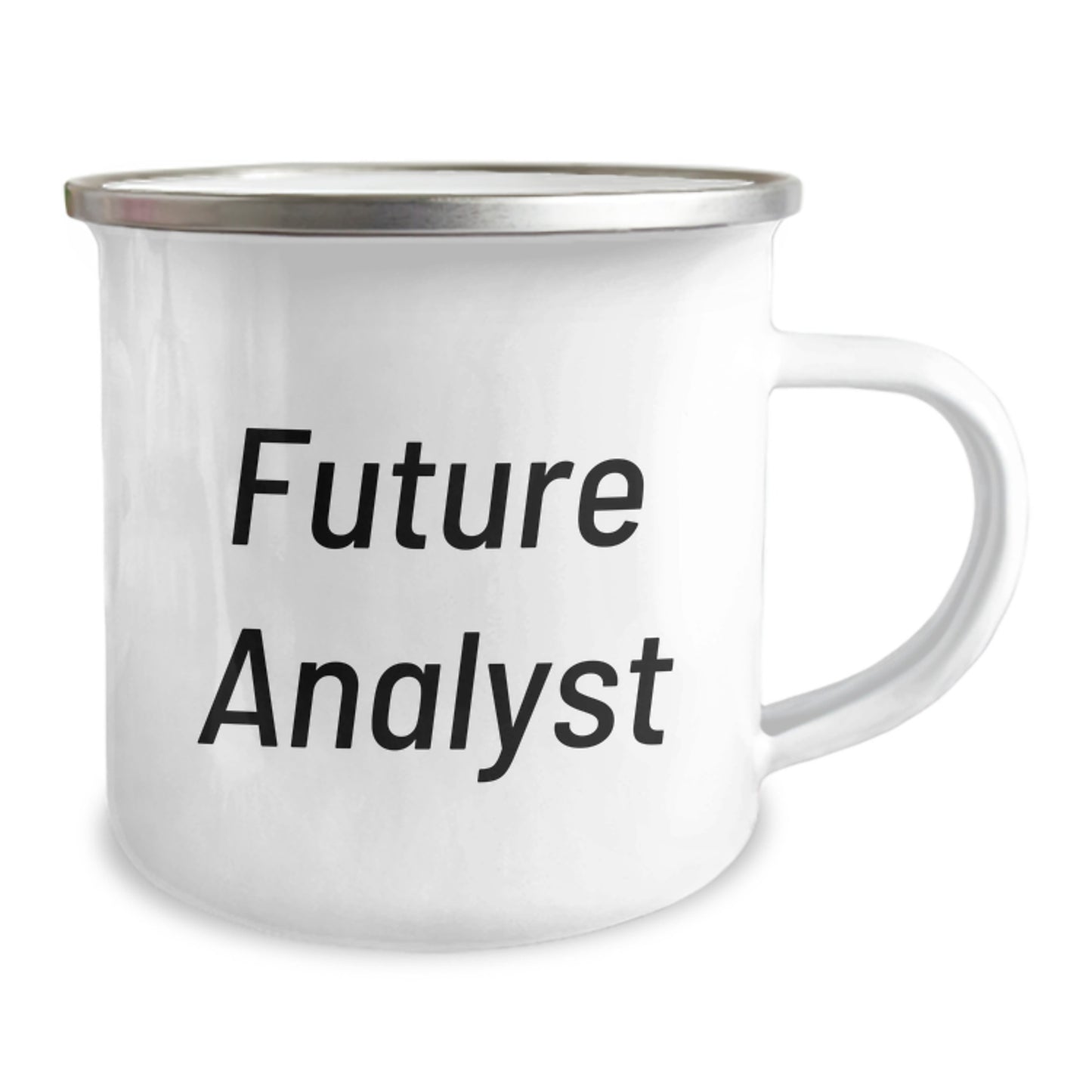 Funny Analyst Gifts from Friends - 'Future Analyst' Quote on Camping Mug for Graduation Unique Gifts - Image 2