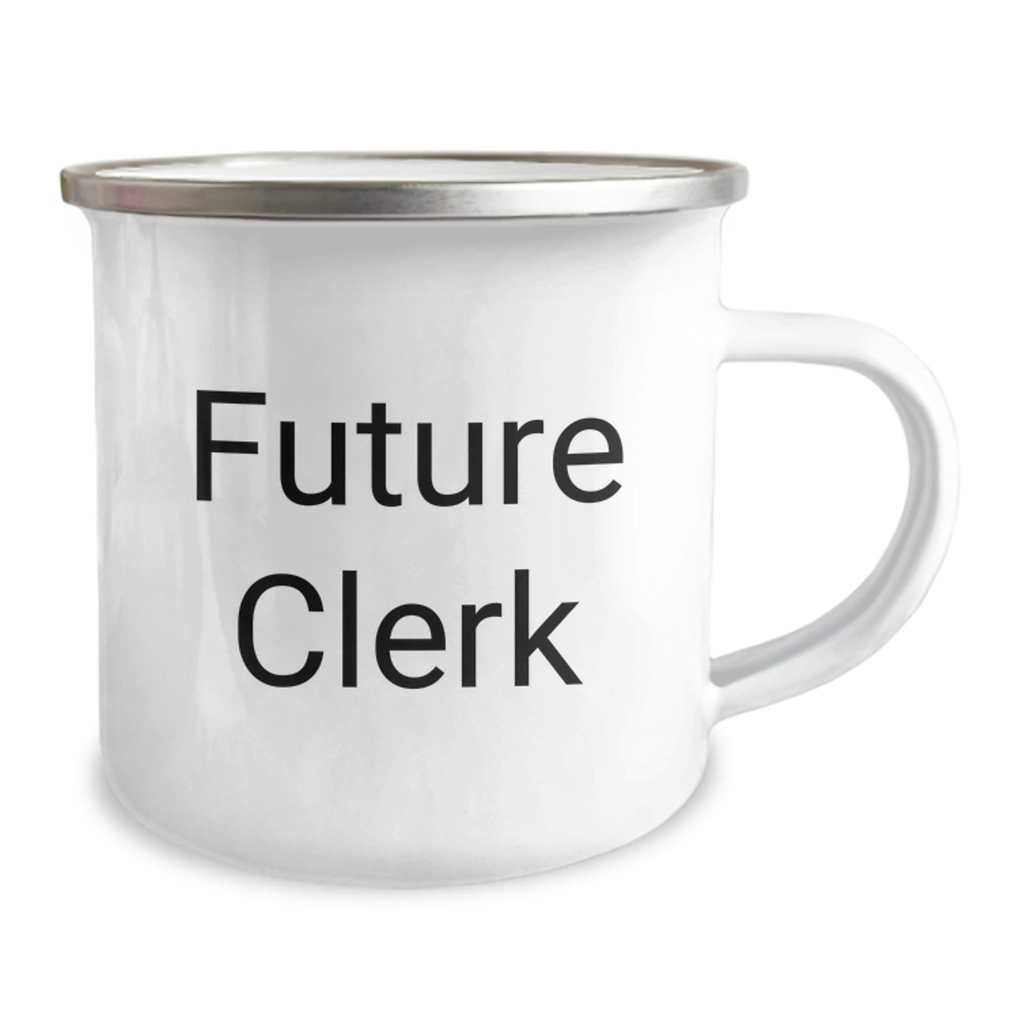 Funny Future Clerk Gifts from Family - Camping Mug for Clerk Men, Unique Christmas Unique Gifts for Clerk Friends, Inspirational Clerk Quote - Image 2