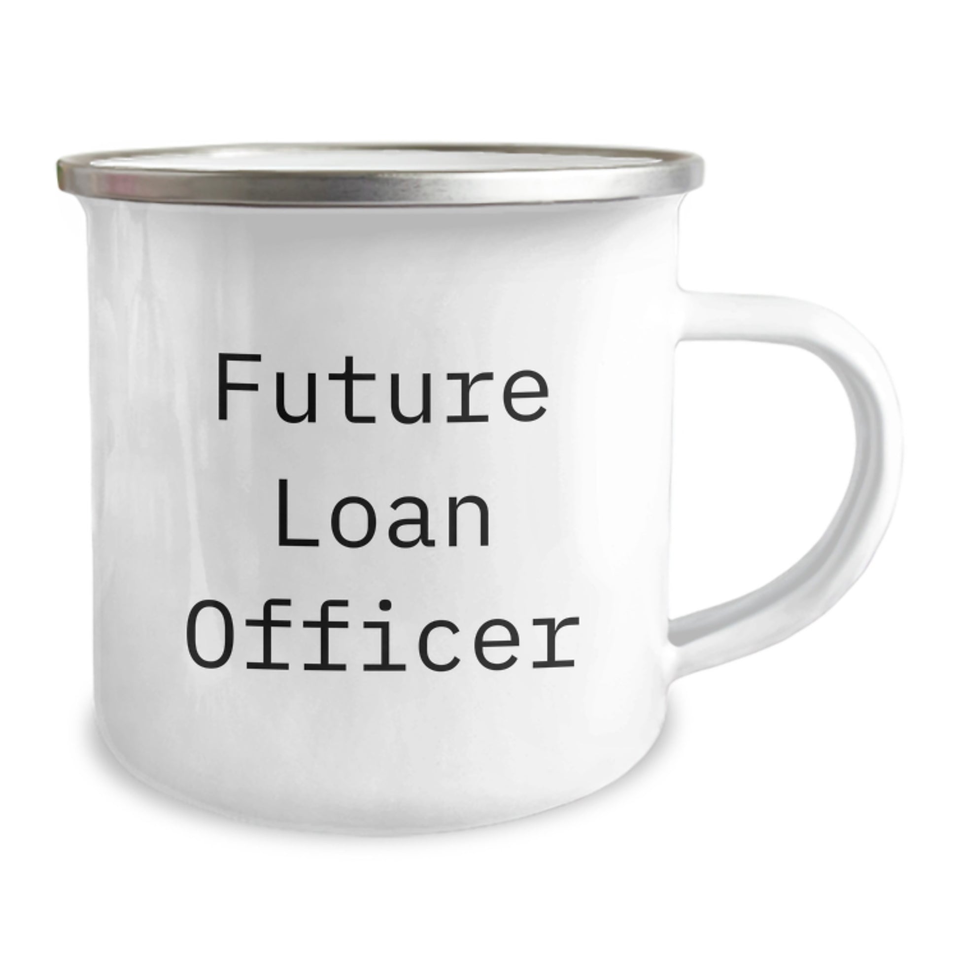 Funny Loan Officer Gifts from Friends for Men, Future Loan Officer Camping Mug, 'Future Loan Officer, Coffee Fuels My Dreams' Quote - Image 2