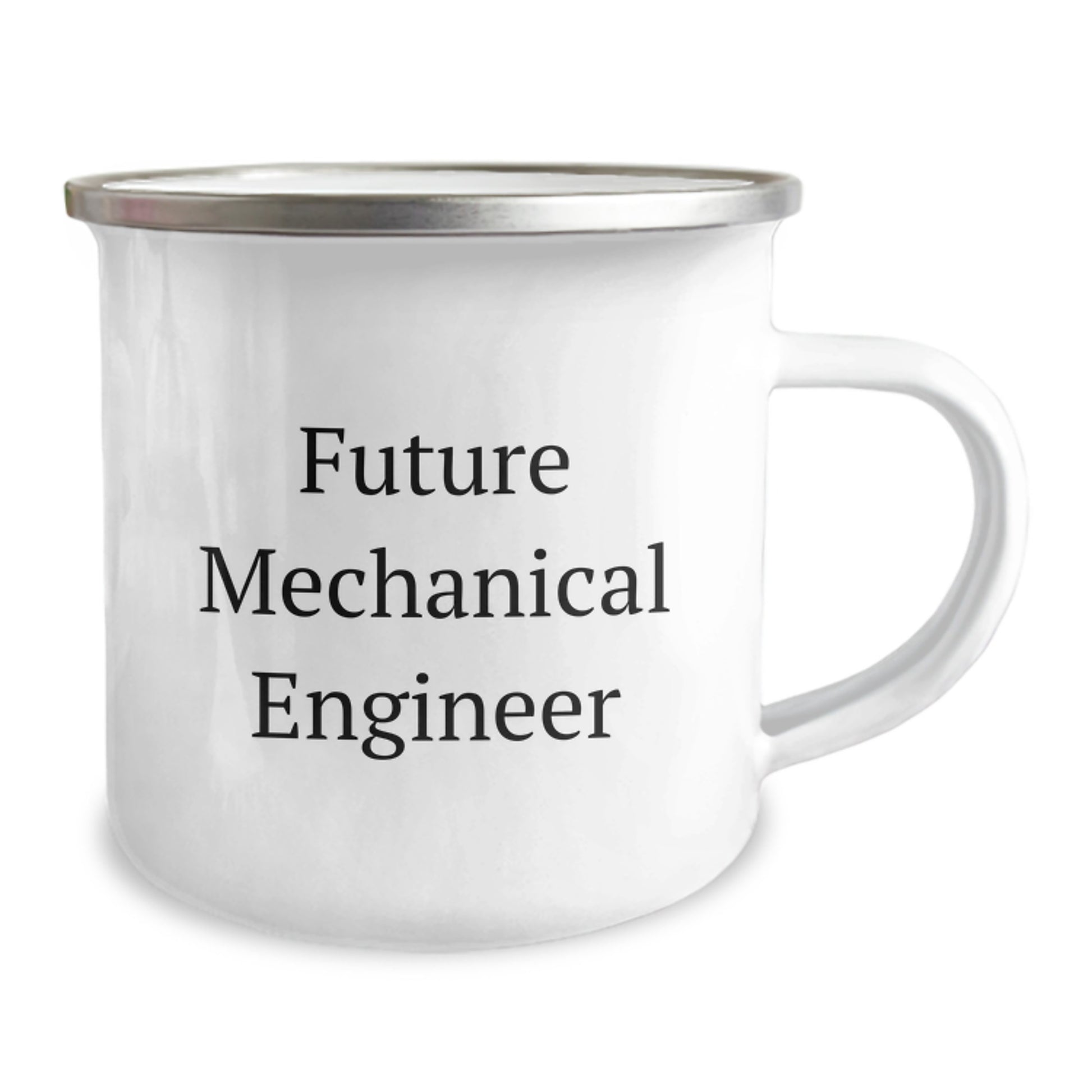 Mechanical Engineer Gifts for Him - 'Future Mechanical Engineer' Funny Camping Mug, 12 oz Stainless Steel with Enamel Finish, Perfect for Graduation, Gifts from Family and Friends - Image 2