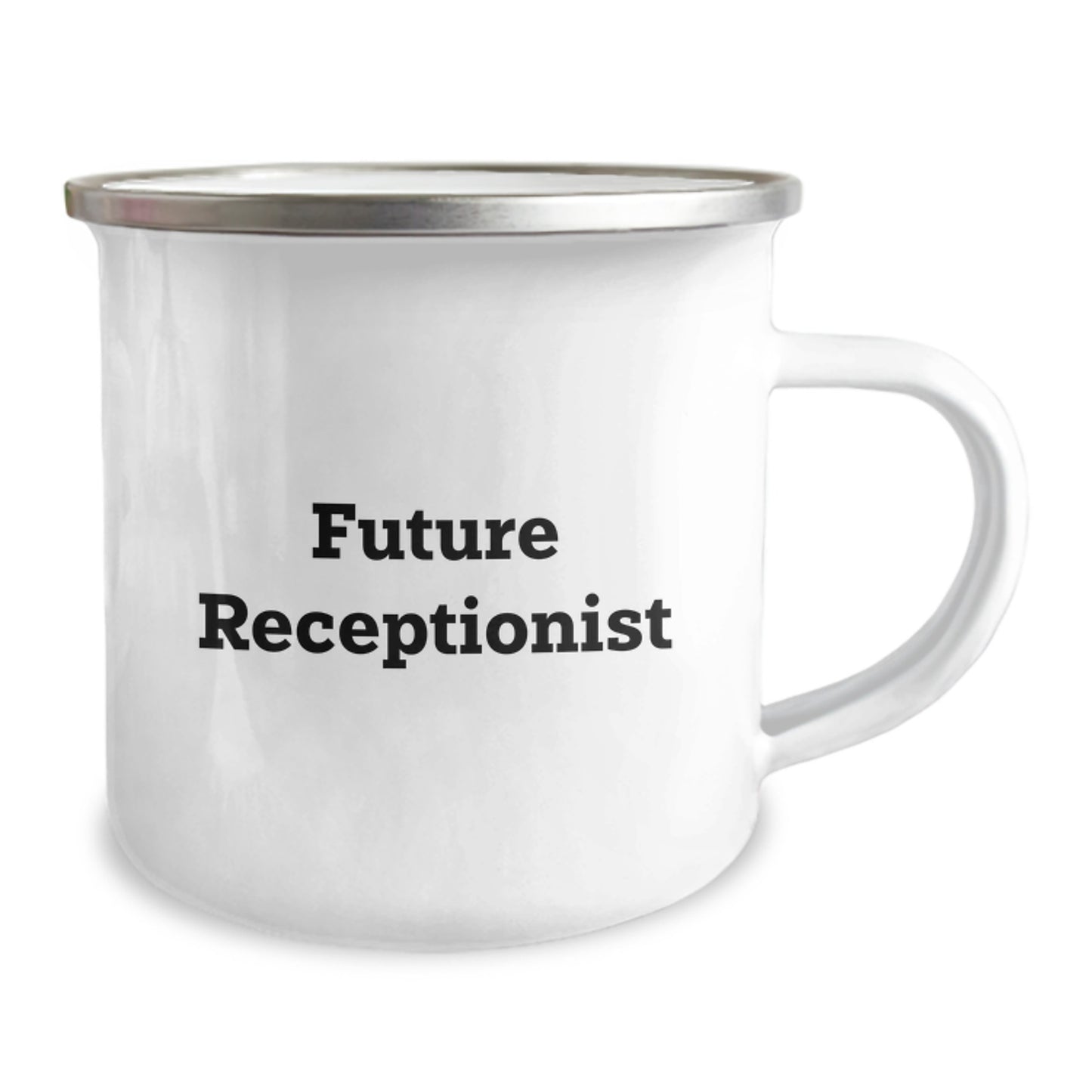 Funny Quote for Future Receptionist, Camping Mug Gifts from Coworkers, Unique Graduation Gifts for Men or Women - Image 2