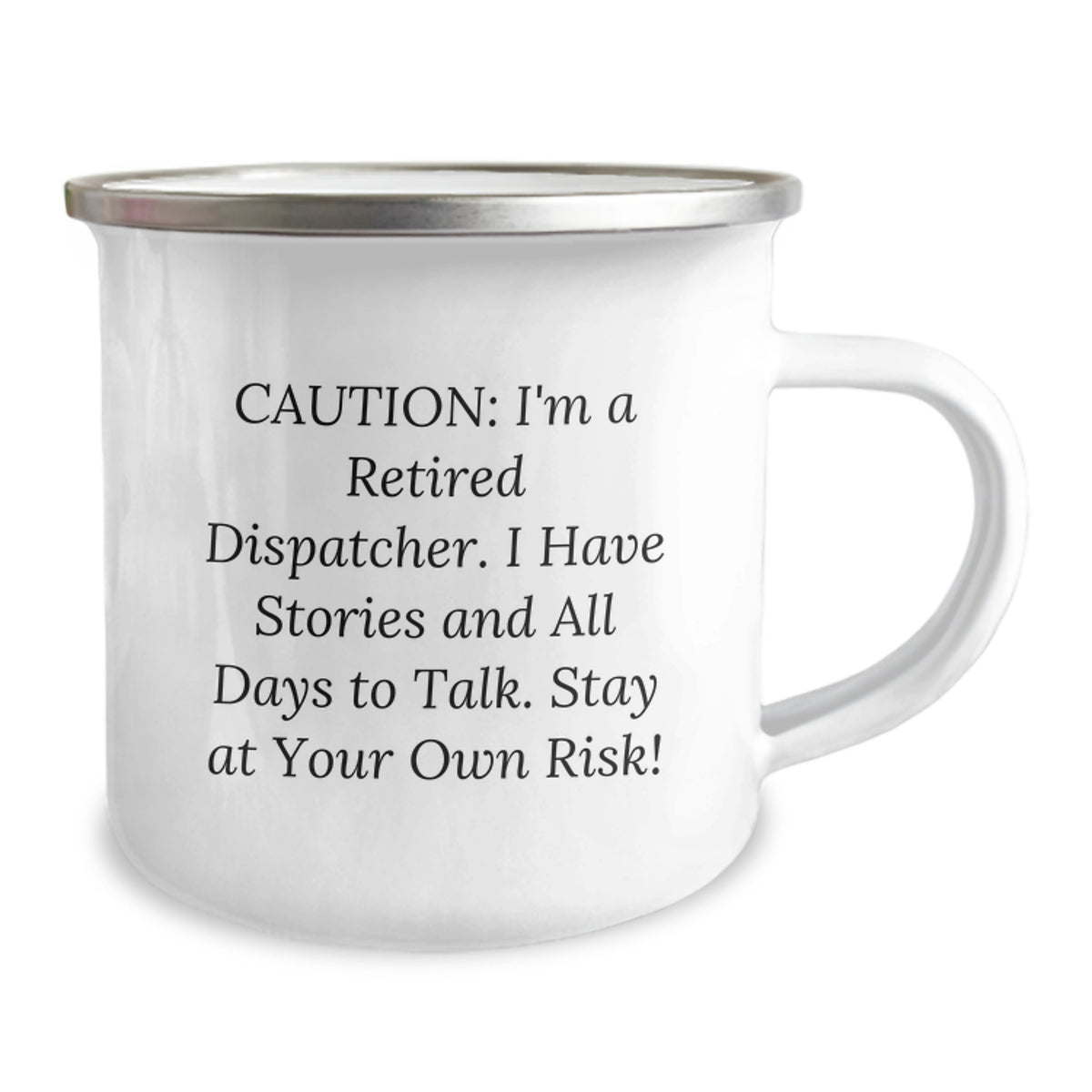 Funny Dispatcher Gifts from Men - Caution: I'm A Retired Dispatcher Mug for Dispatcher Friends, Camping Christmas Unique Gifts for Dispatcher - Image 2