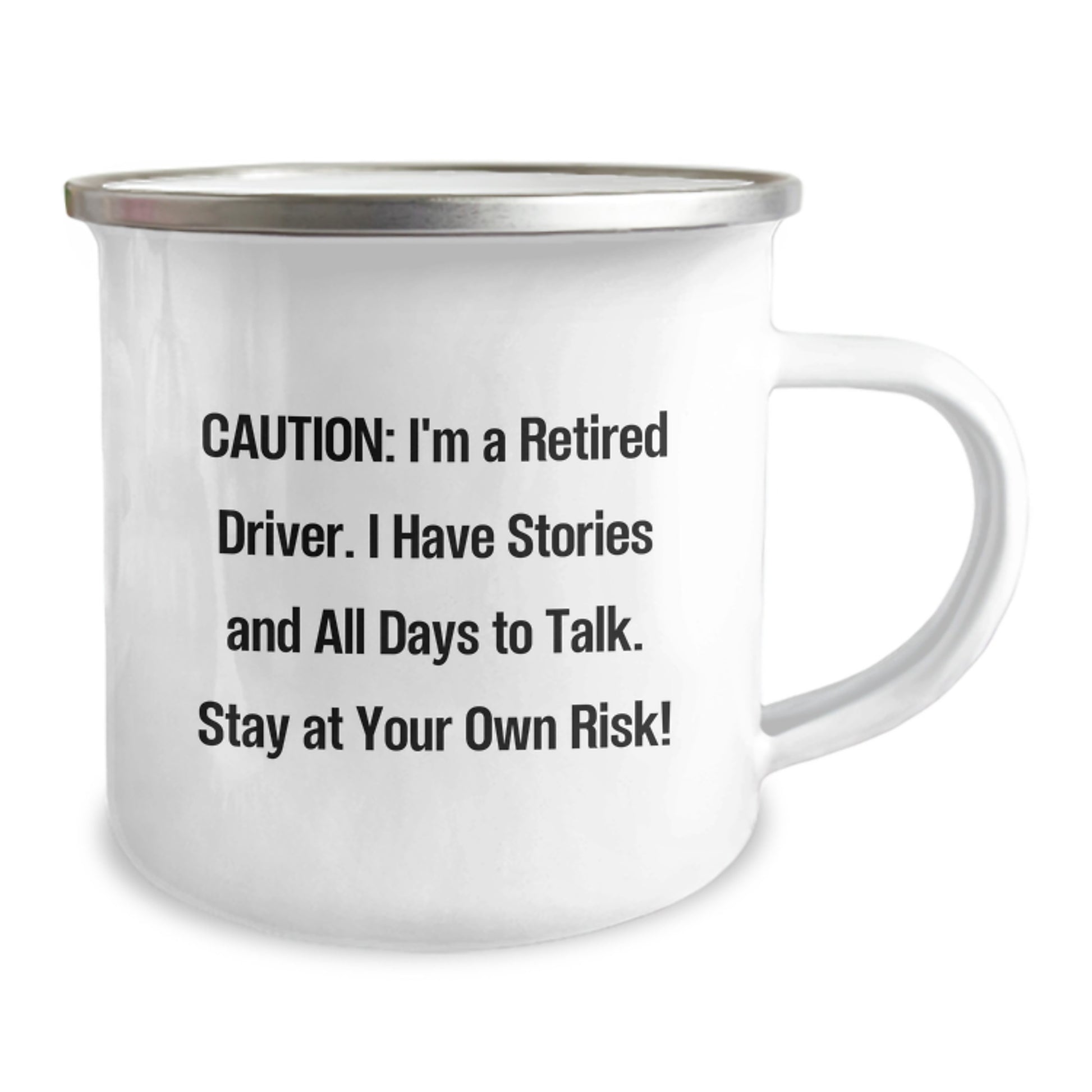 Funny Driver Gifts from Family for Christmas Camping Mug - Stay At Your Own Risk! Retired Driver Mug - Image 2