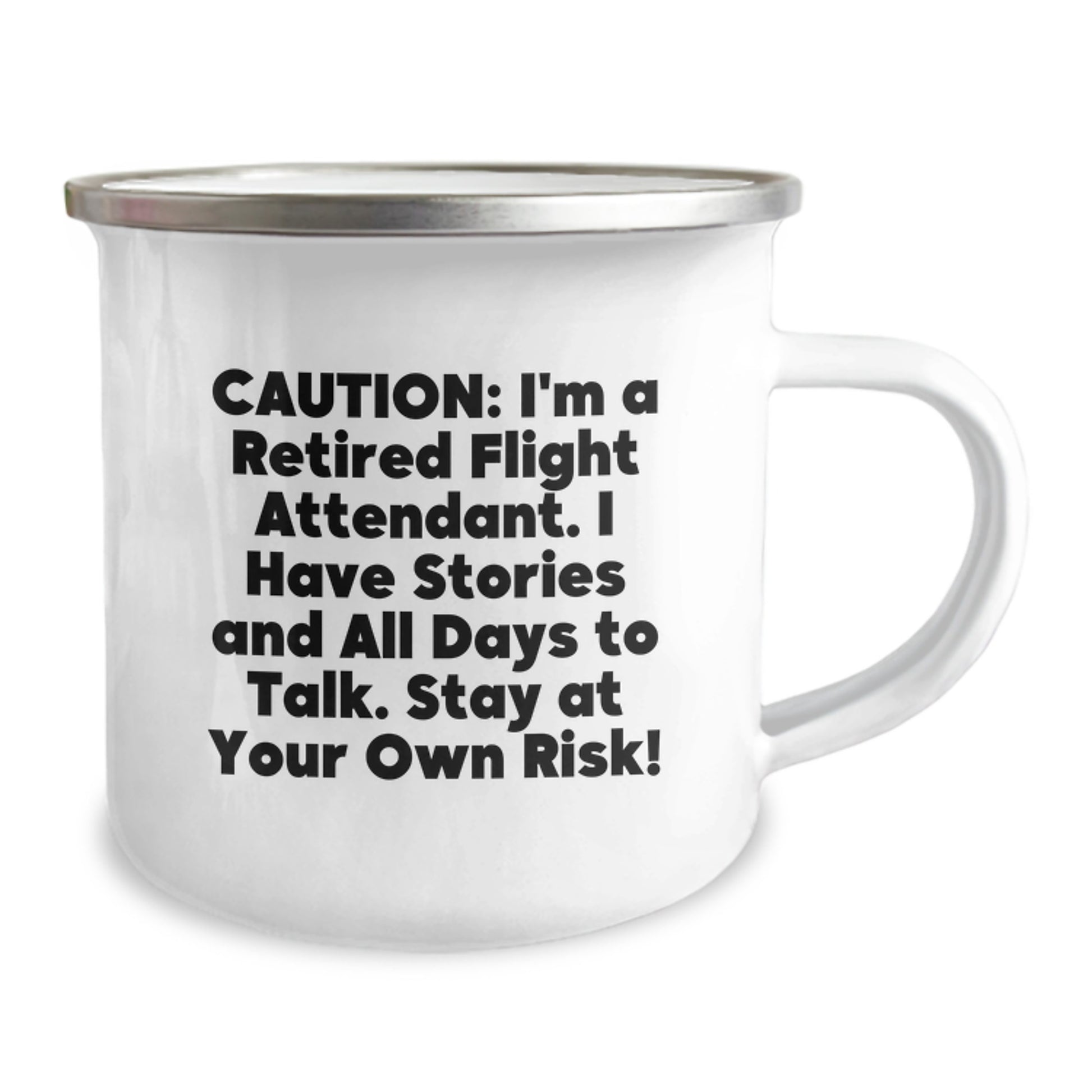 Funny Flight Attendant Gifts from Friends for Flight Attendant Men - Christmas Unique Mugs with Caution: I'm A Retired Flight Attendant. I Have Stories And All Days To Talk. Stay At Your Own Risk! - Image 2