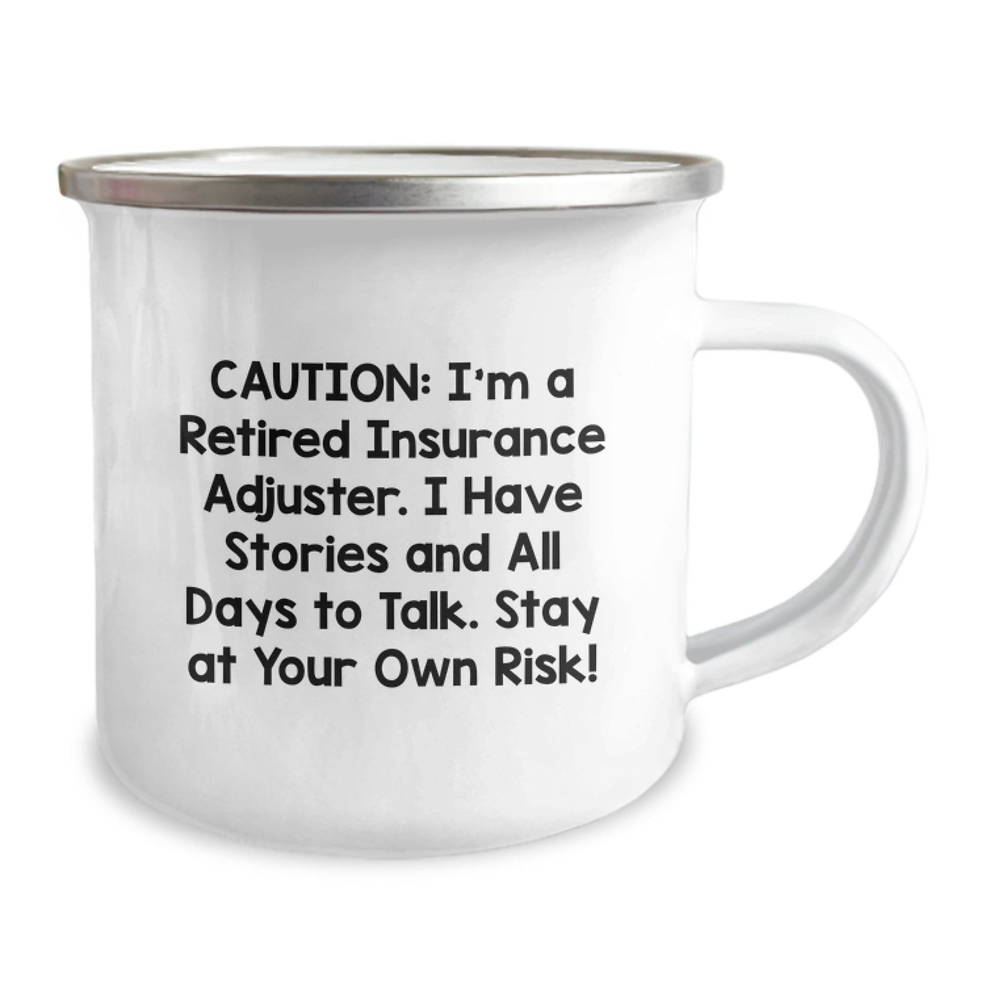 Insurer's Mates - Funny 'Caution: I'm A Retired Insurance Adjuster' Christmas Unique Gifts for Insurance Adjuster from Friends - Image 2