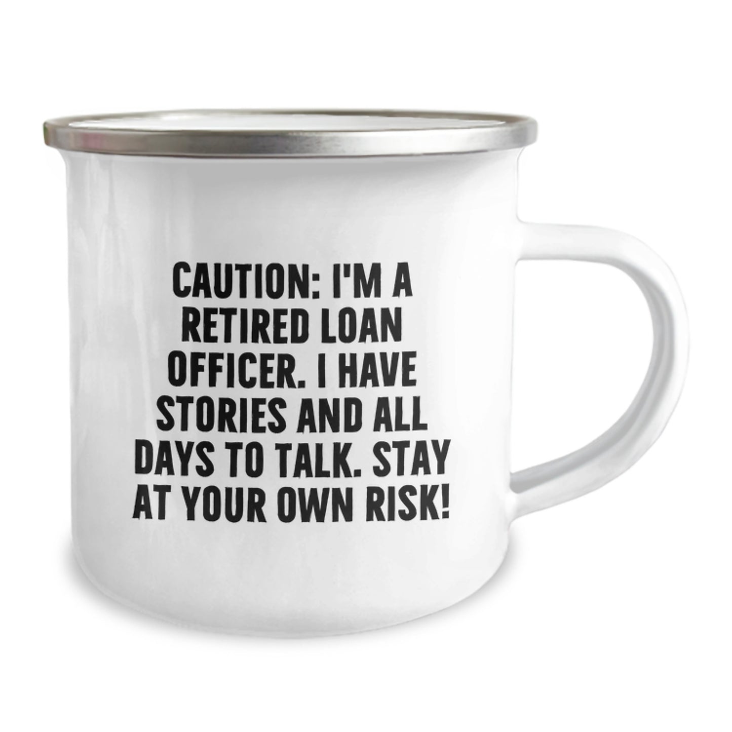 Funny Loan Officer Gifts from Friends - Birthday Unique Gifts for Loan Officer - 'I'm A Retired Loan Officer' Camping Mug - Image 2