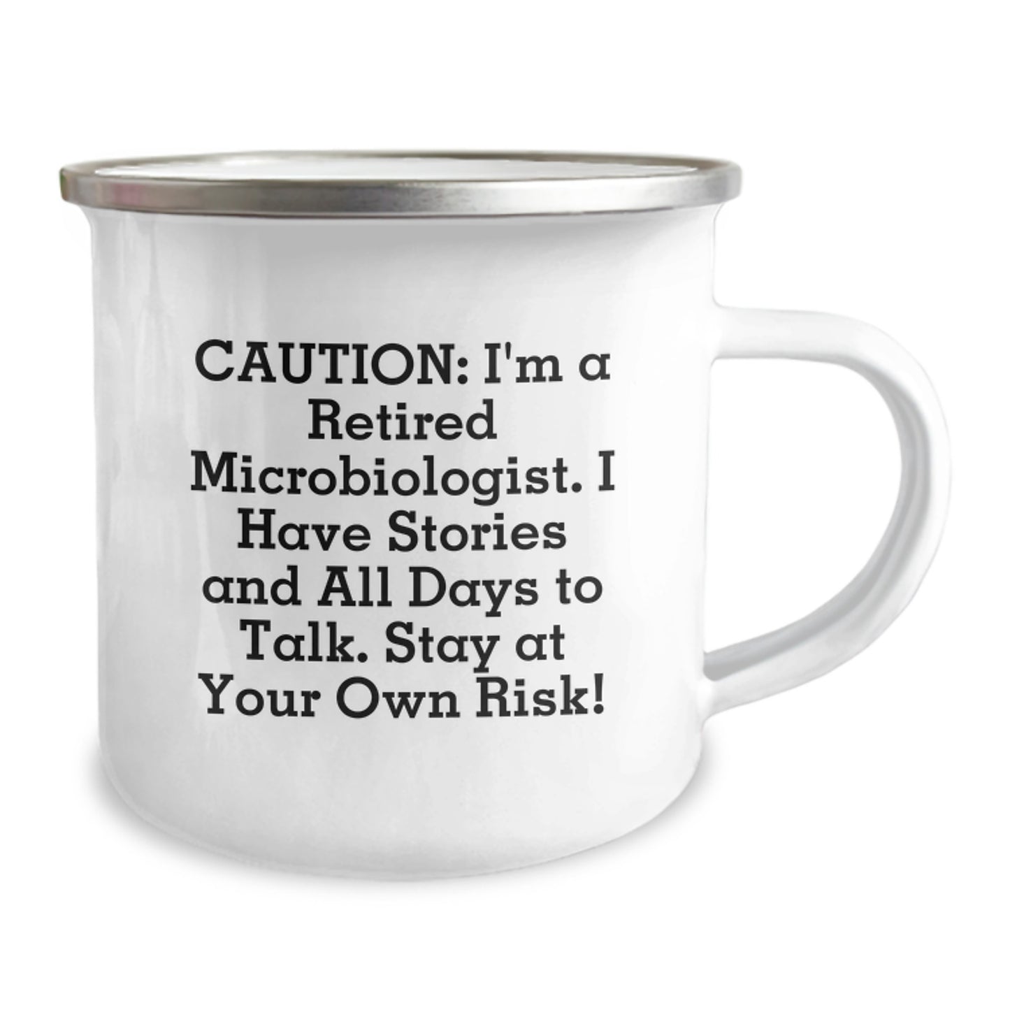 Funny Microbiologist Gifts, Camping Mug for Men, Unique Christmas Memorable Presents for Friends and Family from a Retired Microbiologist - Image 2