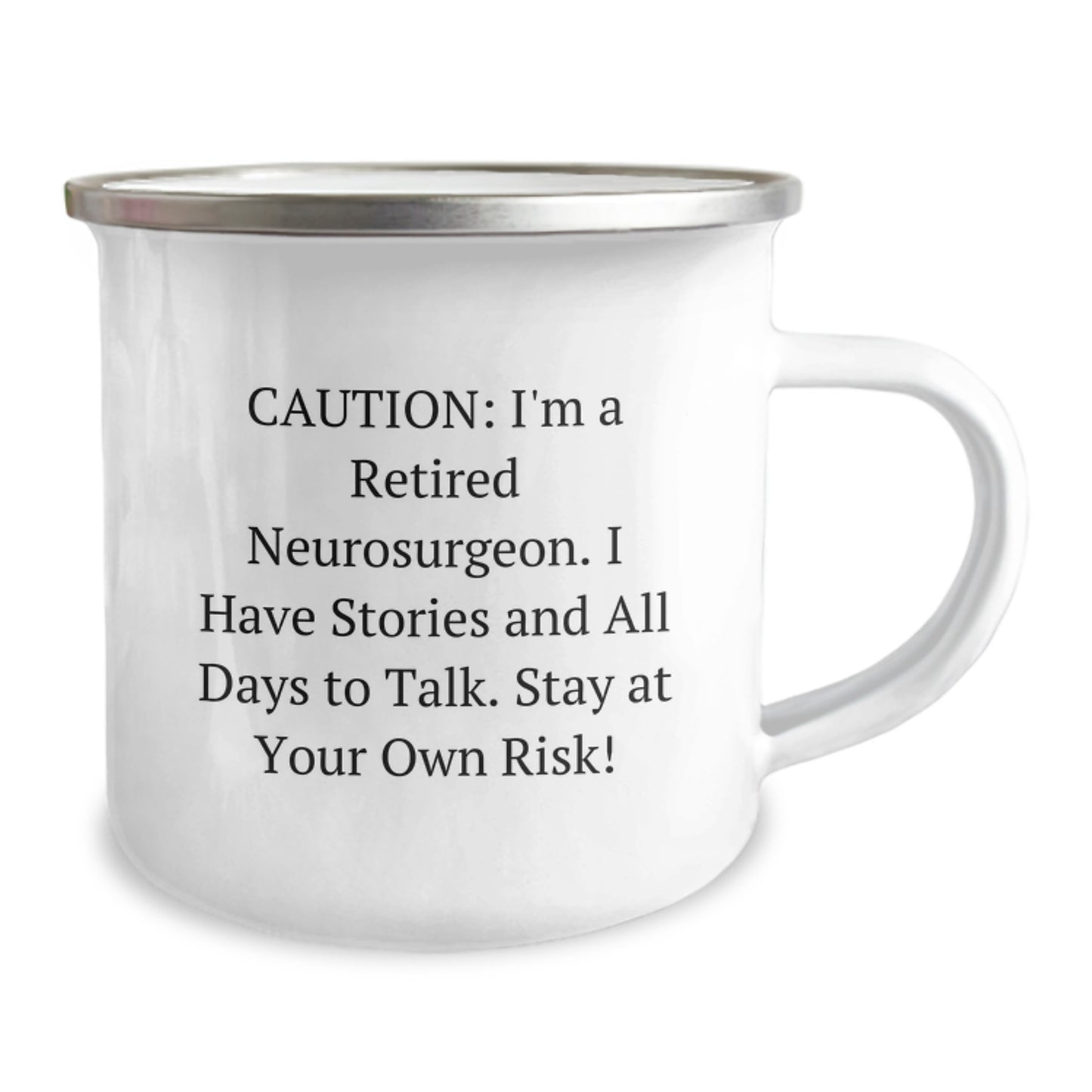 Funny Neurosurgeon Gifts for Men, Birthday Unique Gifts from Wife, Retired Neurosurgeon Camping Mug - Image 2