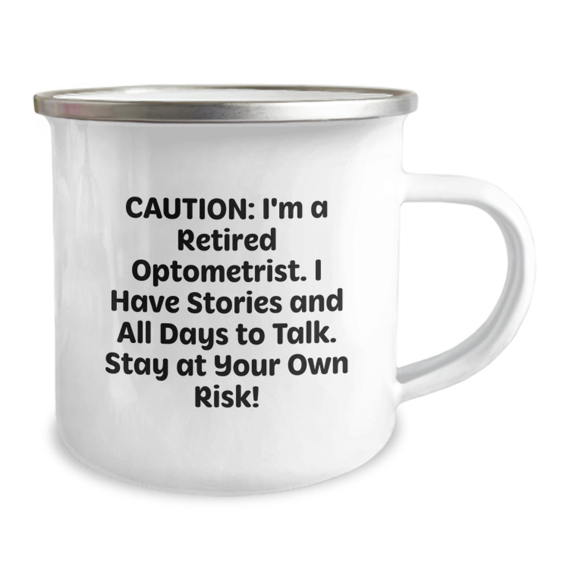 Optometrist Funny Quote Camping Mug Gifts for Men, Unique Christmas Memorable Presents from Friends, Funny Optometrist Humor - Image 2