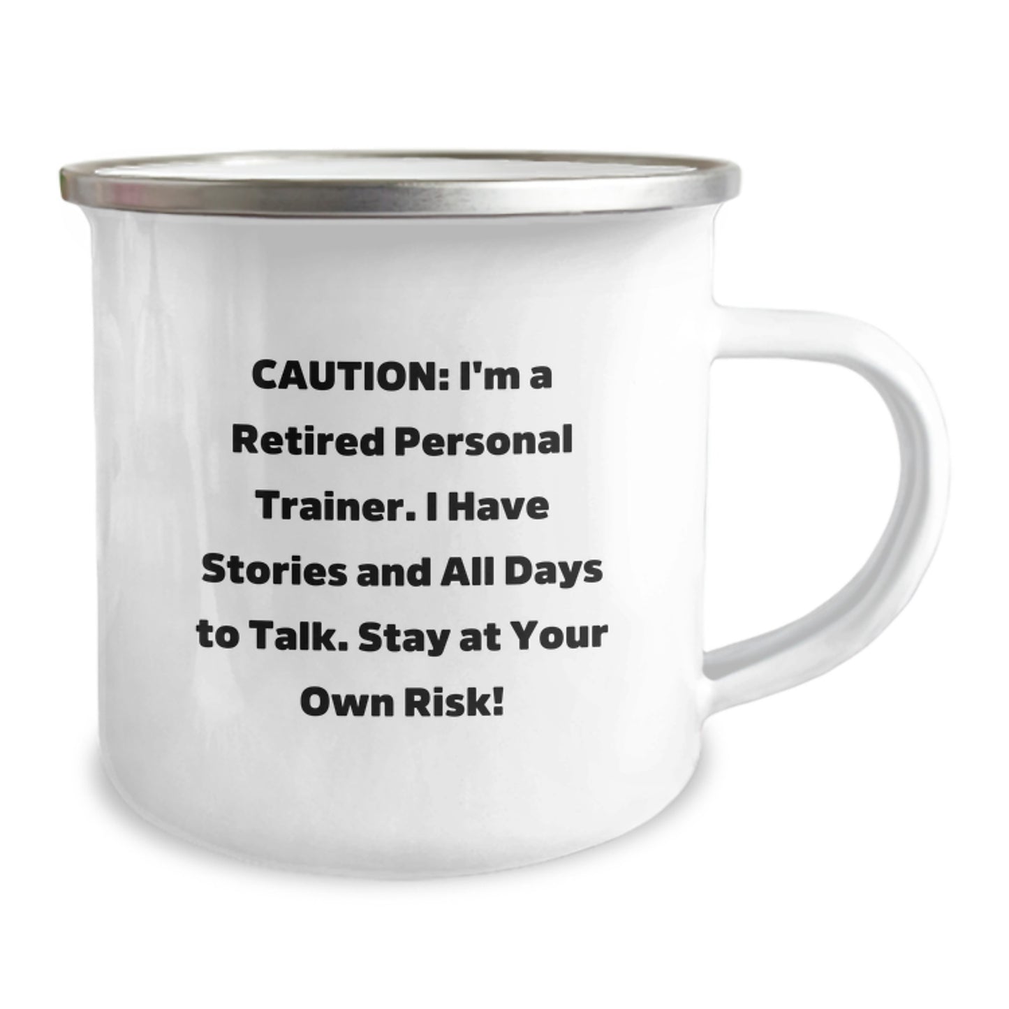 Funny Personal Trainer Gifts from Family for Men Camping Mug - 'I'm A Retired Personal Trainer Stay At Your Own Risk!' - Christmas Unique Presents - Image 2