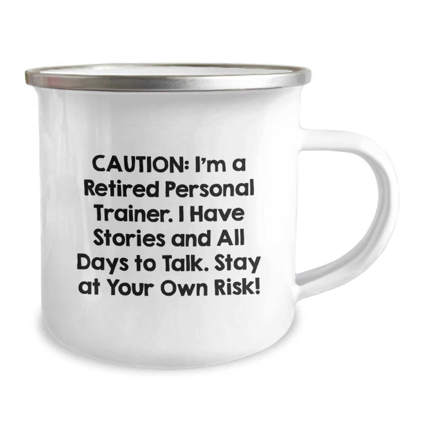 Funny Personal Trainer Gifts for Men, Unique Camping Mug for Christmas Unique Gifts, 'I'm A Retired Personal Trainer Stay At Your Own Risk!' - Image 2