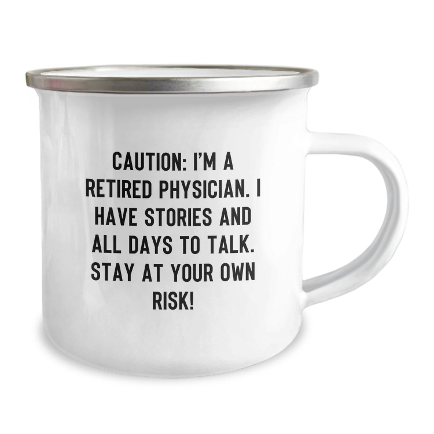Funny Gifts from Friends for Physicians - 'I Have Stories' Camping Mug, Perfect for Christmas - Image 2