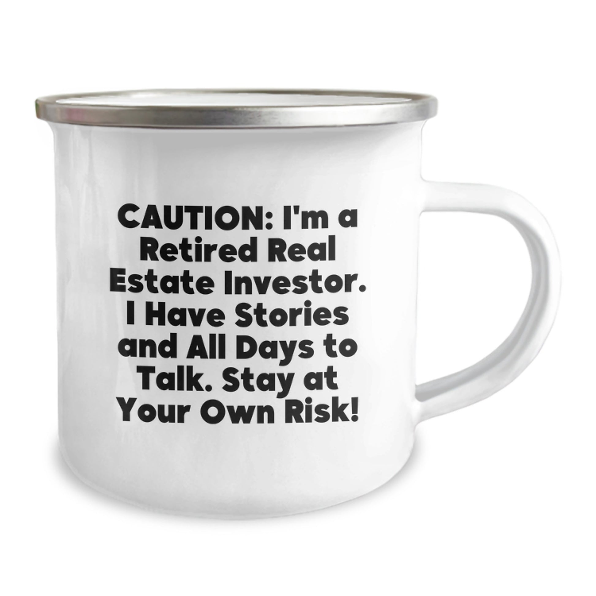 Funny Real Estate Investor Gifts for Men - Stay At Your Own Risk! Christmas Unique Mug for Camping Enthusiasts - Image 2