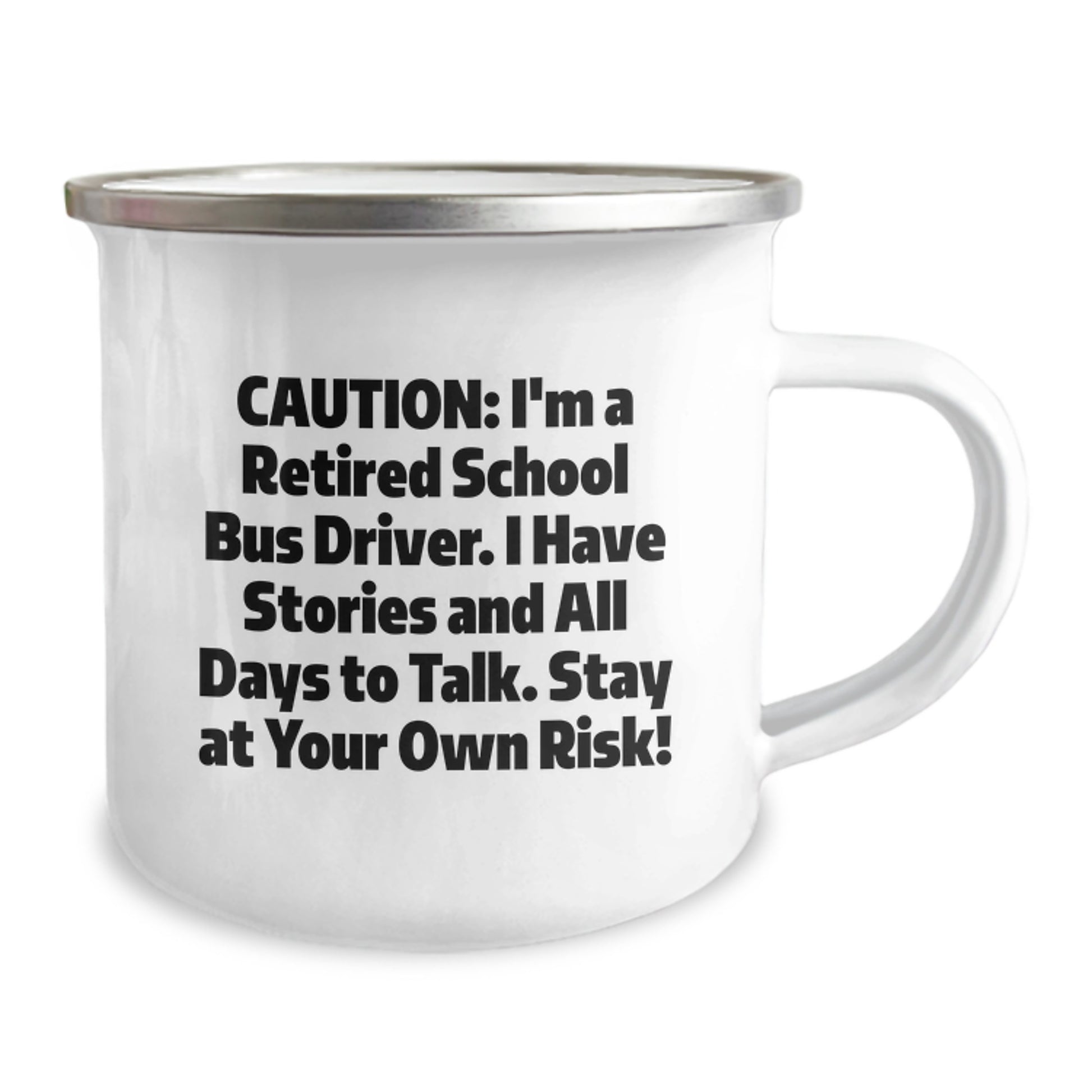 Funny School Bus Driver Gifts from Friends, Unique Christmas Unique Gifts for Men, School Bus Driver Camping Mug with Caution Quote - Image 2