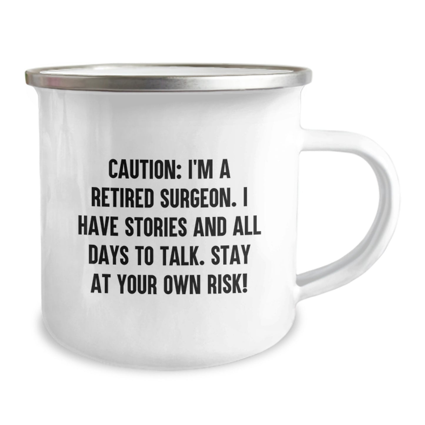 Funny Surgeon Gifts from Friends for Surgeon Birthday Unique Mugs - I'm A Retired Surgeon, Stay At Your Own Risk! - Image 2
