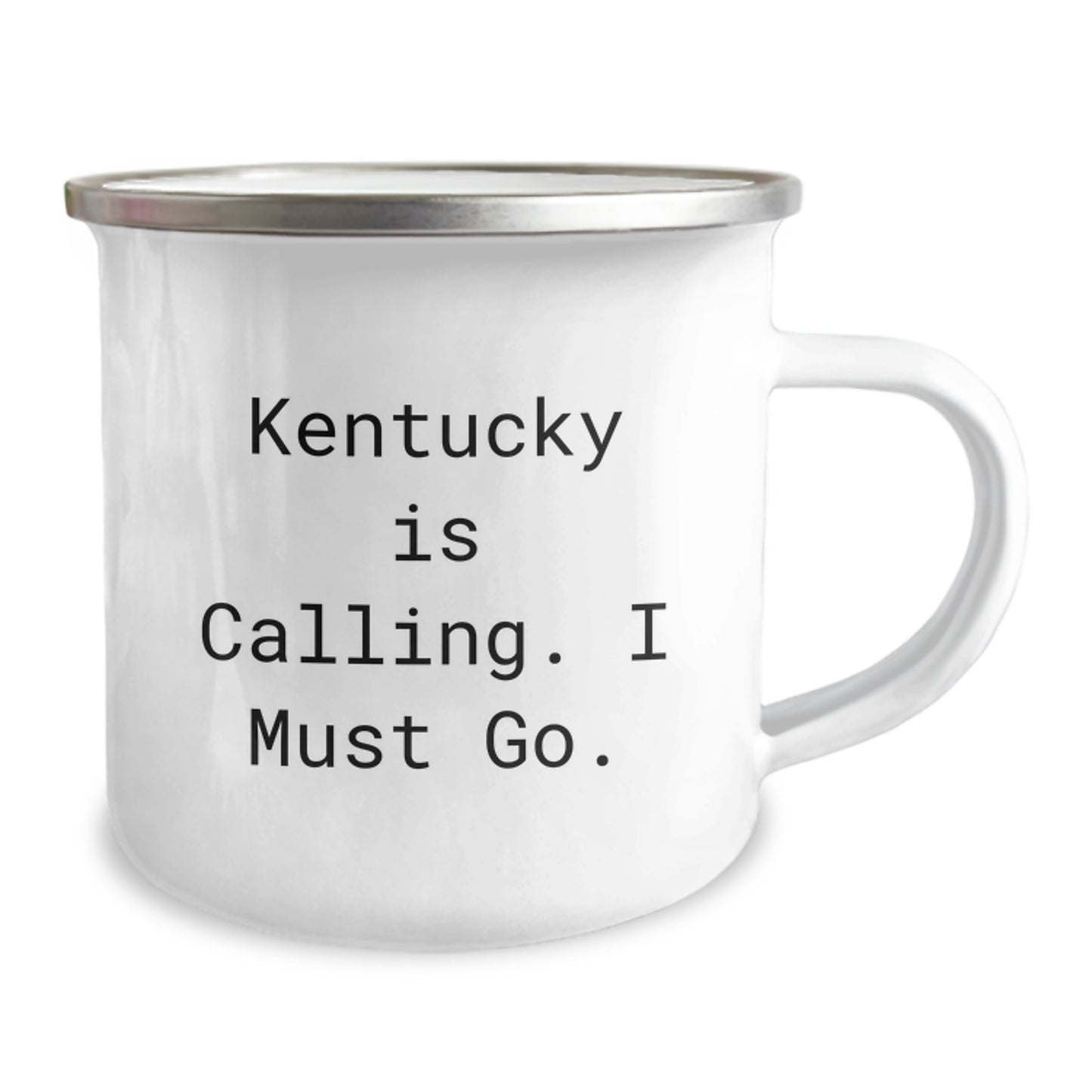Funny Kentucky Inspired Camping Mug Gifts from Friends to Family for Kentucky Lovers, Kentucky Christmas Unique Gifts, Kentucky Is Calling, I Must Go. - Image 2