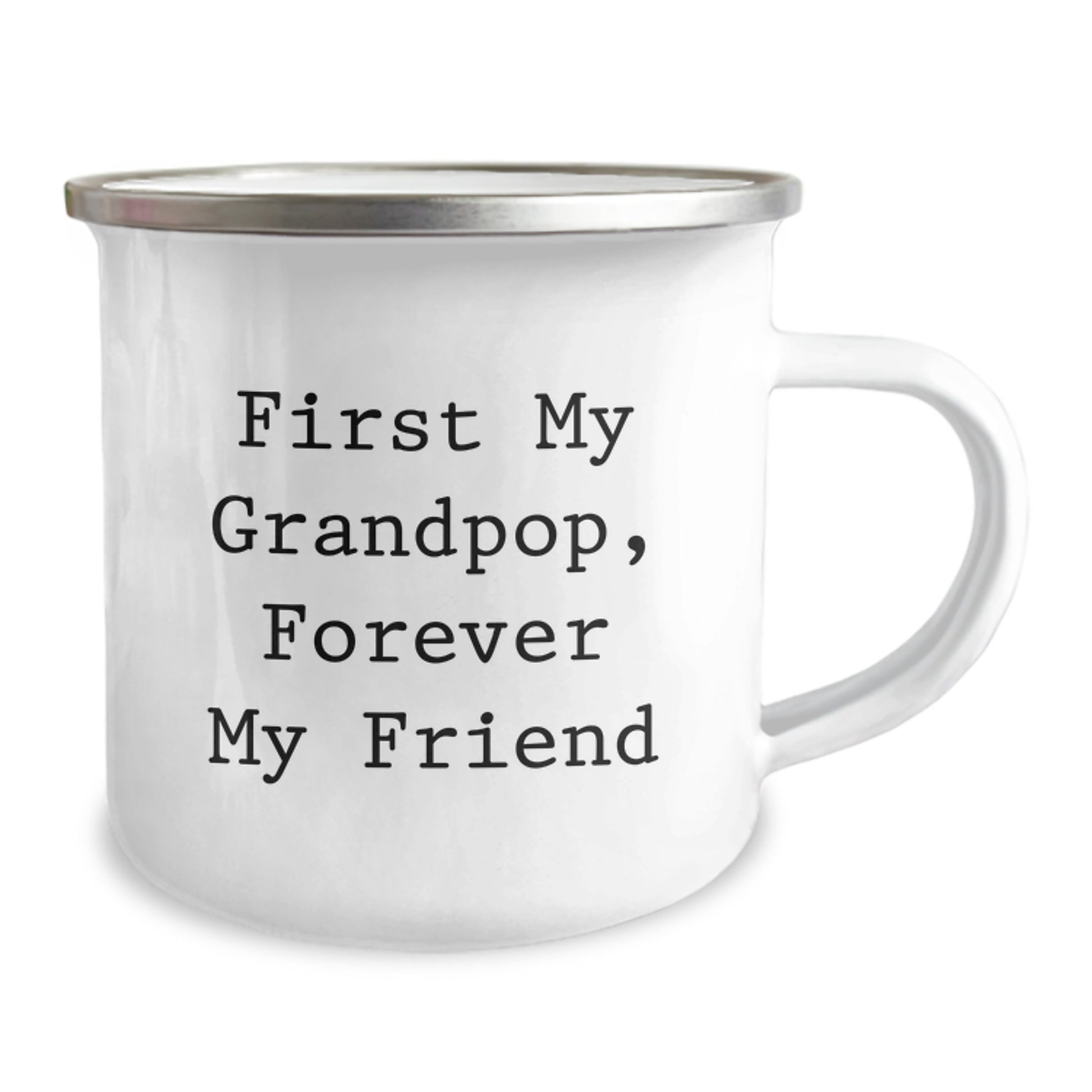 Funny Grandpop Camping Mug Gifts for Him from Family at Christmas Time with 'First My Grandpop, Forever My Friend' Quote - Grandpop Gifts for Men - Image 2