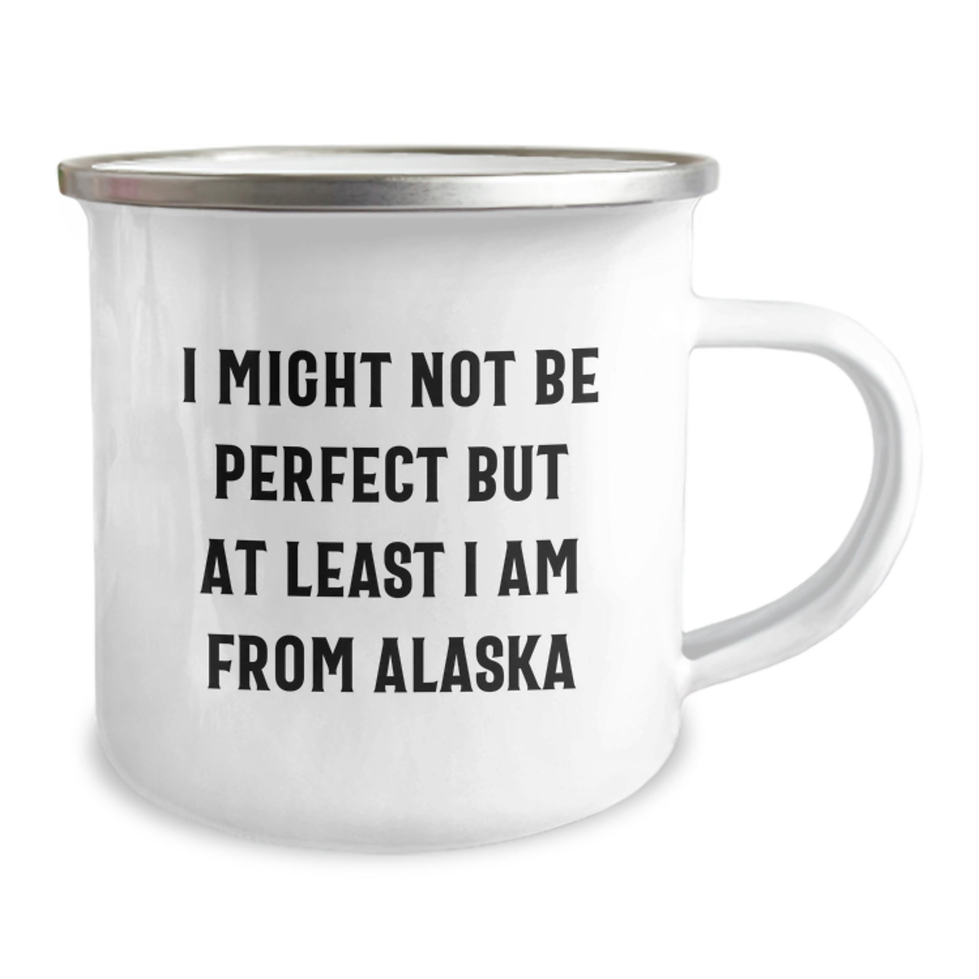 Funny Alaska Camping Mug Gifts from Friends to Family Members I Might Not Be Perfect But At Least I Am From Alaska - Image 2
