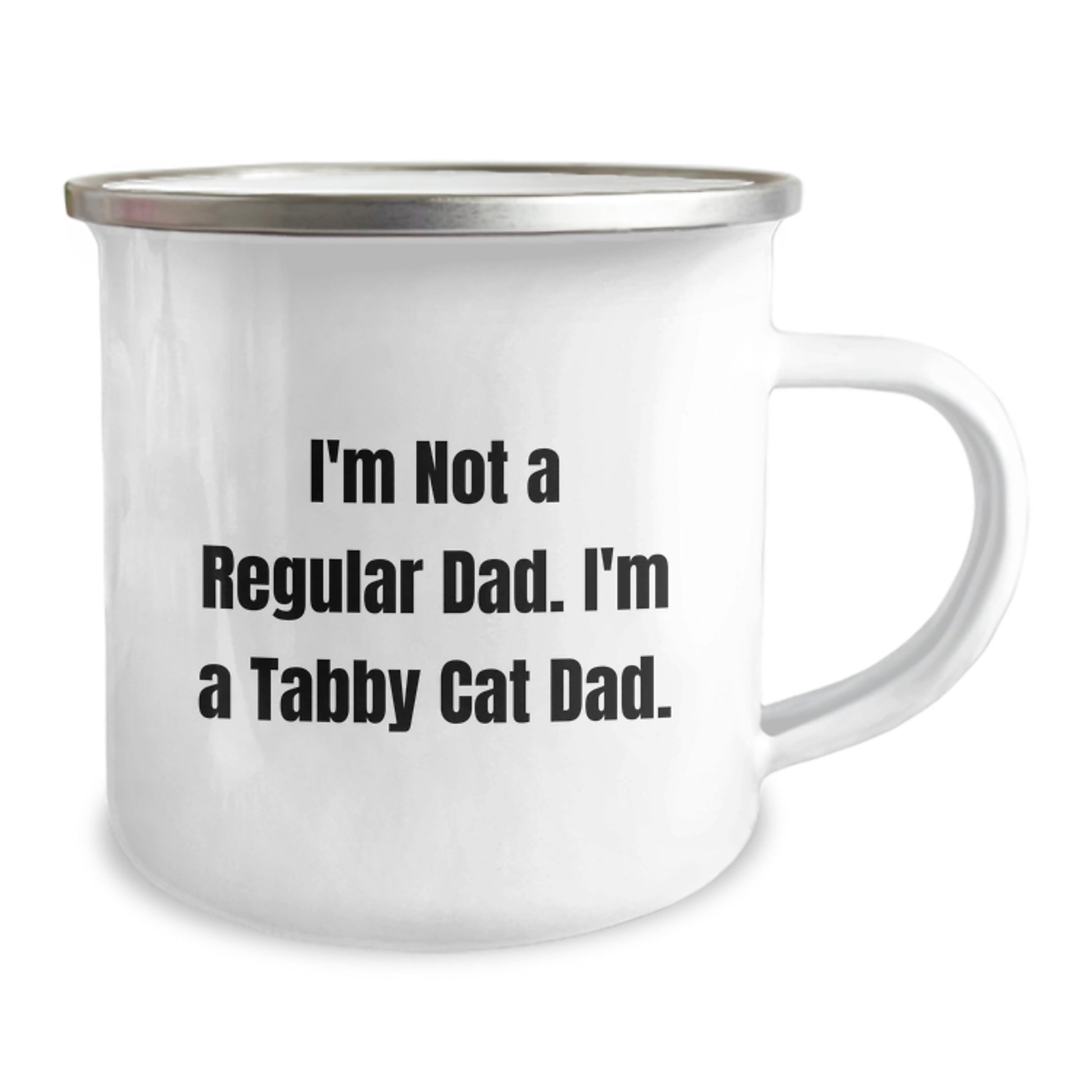 Funny Tabby Cat Dad Gifts from Dad to Friends and Family, Unique Birthday Unique Gifts, Tabby Cat Camping Mug for Tabby Cat Lovers, 'I'm Not A Regular Dad. I'm A Tabby Cat Dad.' - Image 2