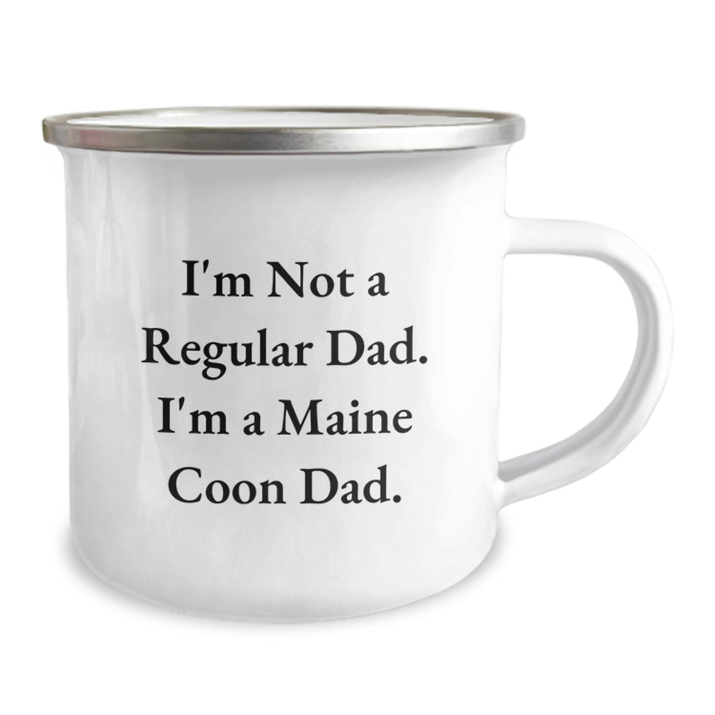 Funny Maine Coon Cat Gifts for Dad - Camping Mug I'm Not A Regular Dad - Image 2