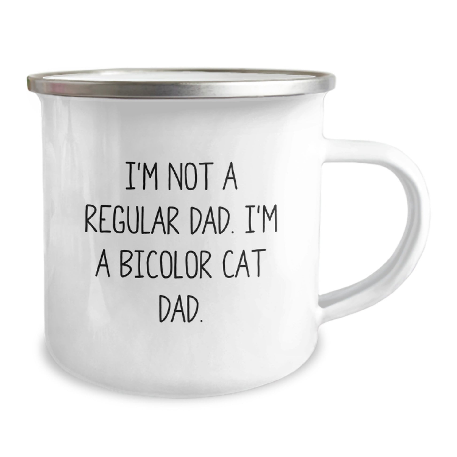 Funny Bicolor Cat Dad Gifts for Men from Family - Camping Mug for Graduation Unique Gifts - Image 2