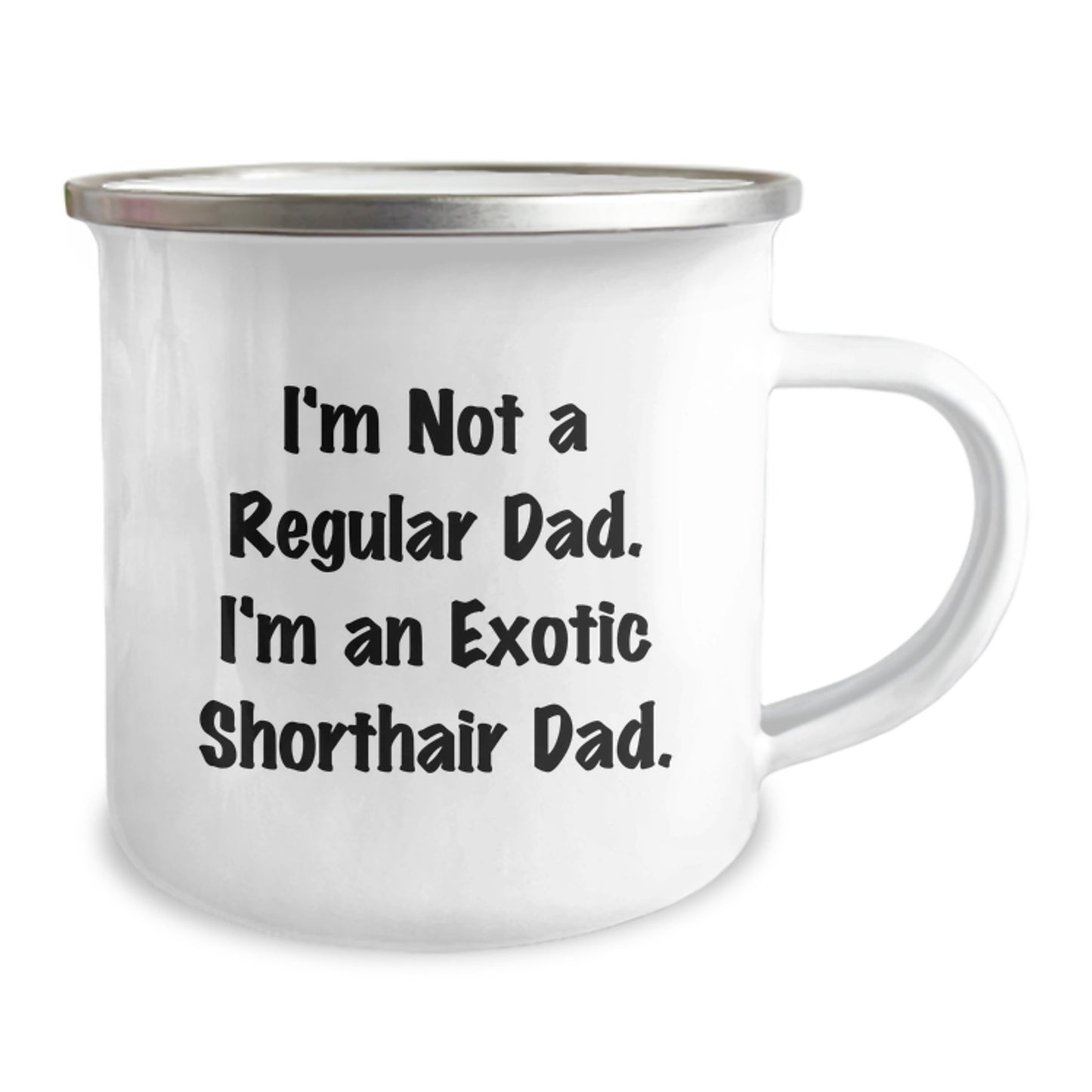 Exotic Shorthair Cat Camping Mug Gifts from Dad - Funny Birthday Unique Gifts for Exotic Shorthair Cat Lovers, Unique Dad Mug - Image 2