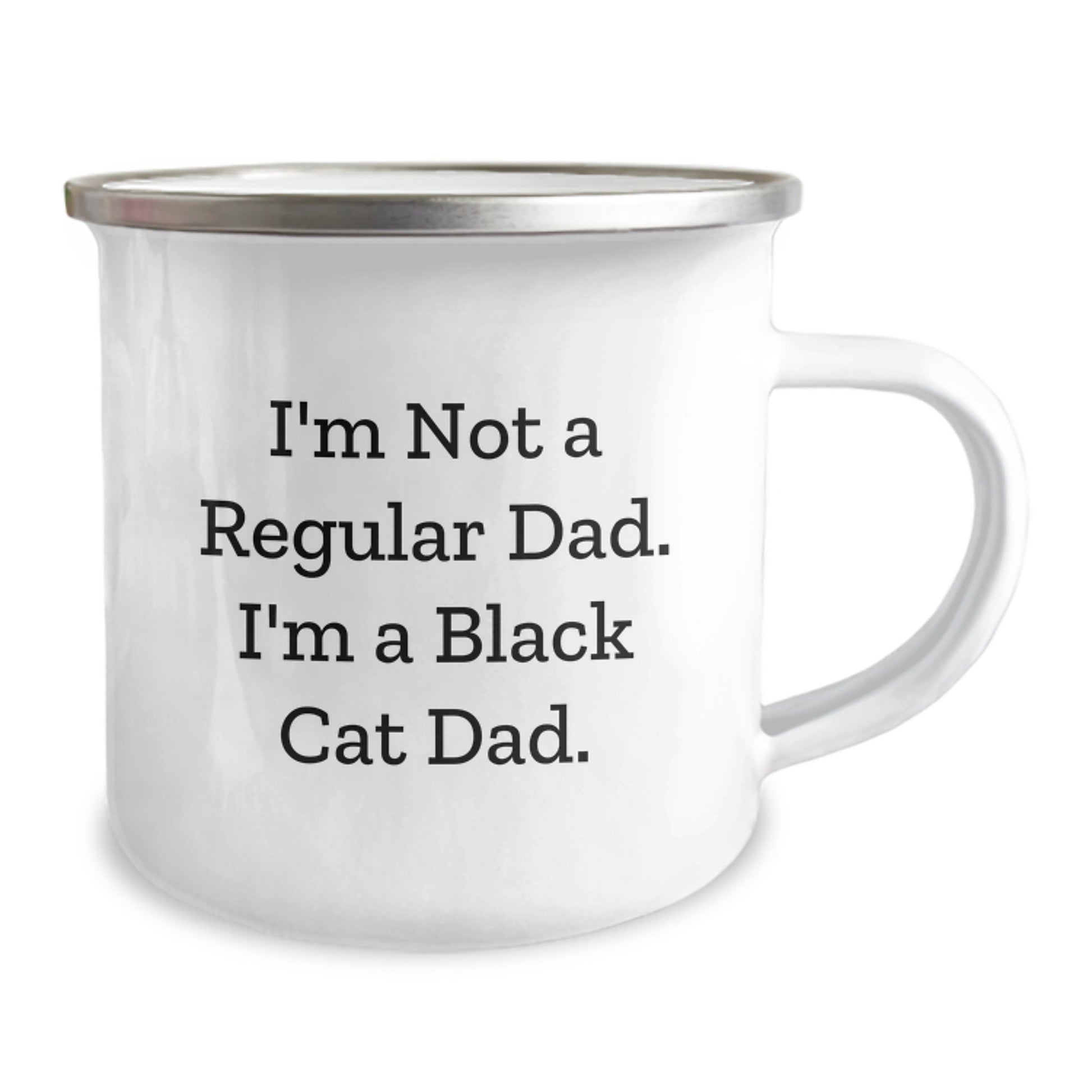 Funny Black Cat Gifts for Men Dad Black Cat Camping Mug I'm Not A Regular Dad I'm A Black Cat Dad Christmas Unique Gifts for Family Friends - Image 2