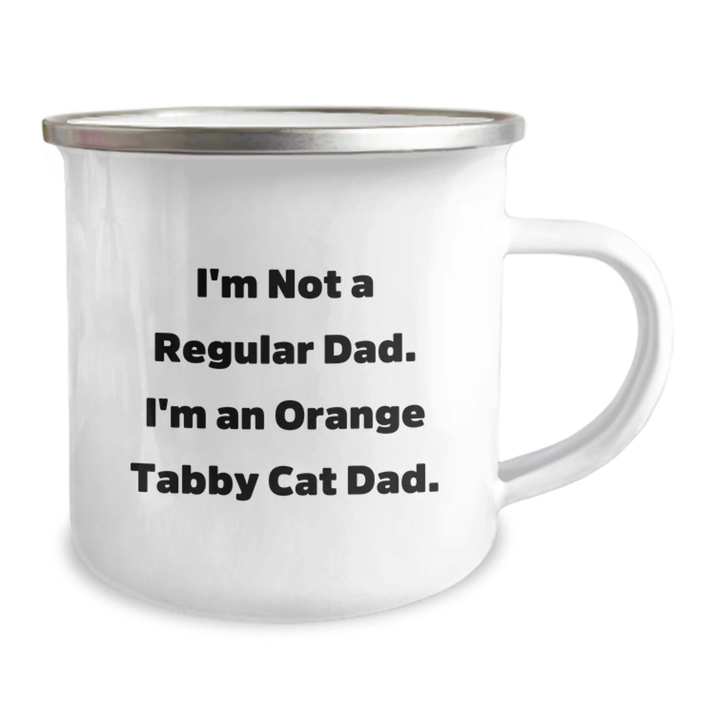 Funny Orange Tabby Cat Dad Gifts from Men, Gifts for Orange Tabby Cat Lovers, Birthday Unique Gifts, Camping Mug for Cat Dad - Image 2