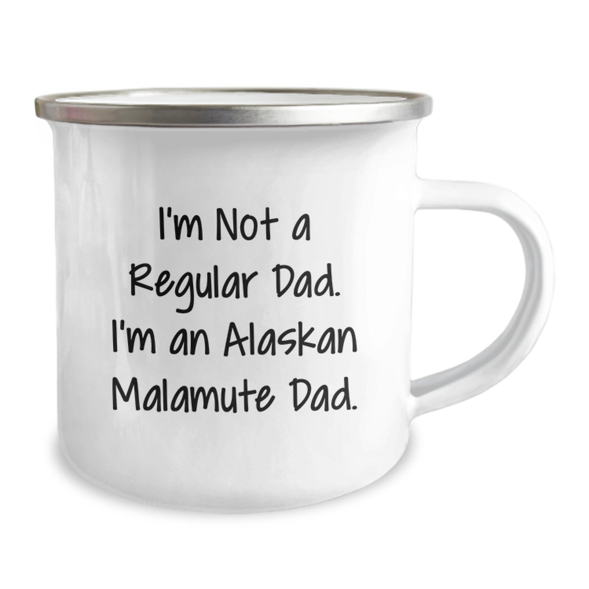 Alaskan Malamute Dog Dad Funny Camping Mug Gifts for Men, Unique Graduation Present from Dad, Funny Quote 'I'm Not A Regular Dad. I'm An Alaskan Malamute Dad.' - Image 2