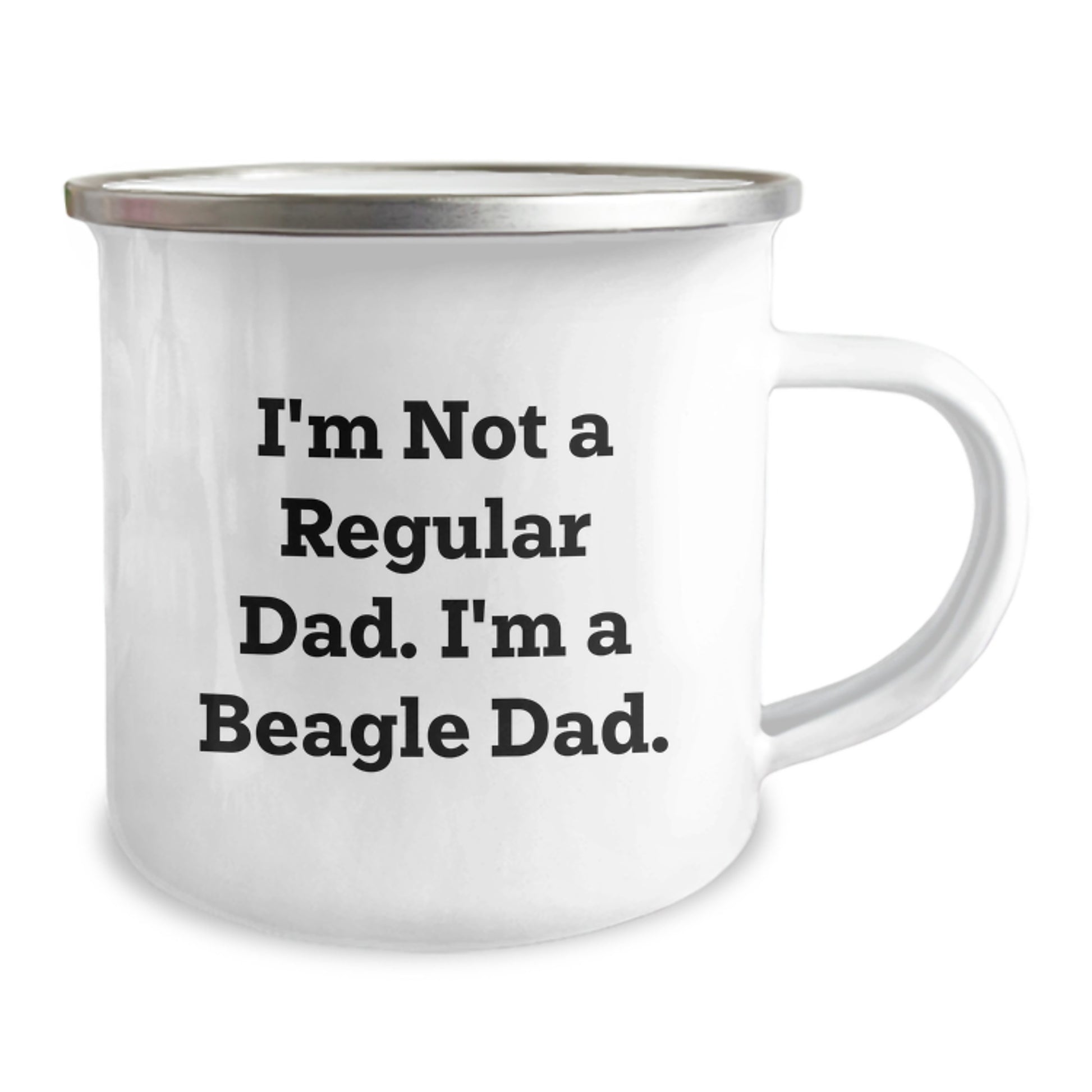 Beagle Dad Gifts For Men - I'm Not A Regular Dad. I'm A Beagle Dad. Funny Camping Mug, 12 Oz Stainless Steel with Enamel Finish, Ideal Gift for Beagle Dog Lovers on Graduation Day from Men - Image 2