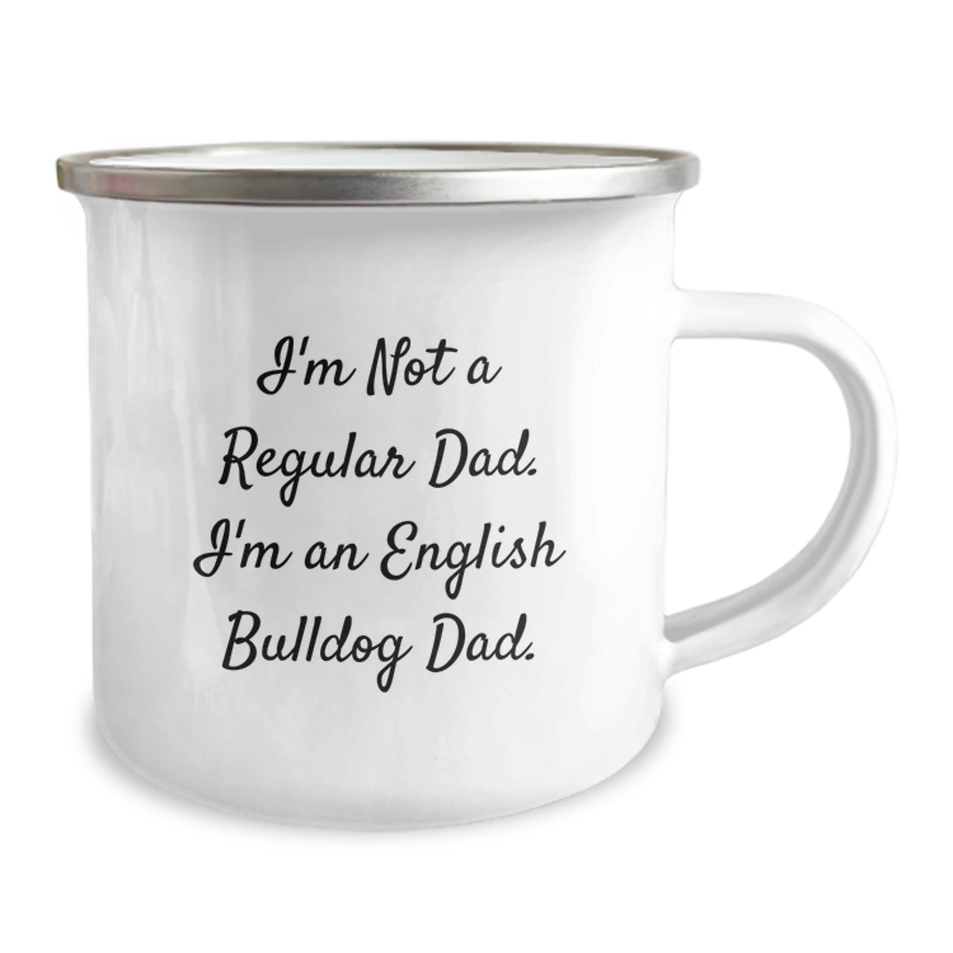 English Bulldog Dad Funny Camping Mug Gifts from Men to English Bulldog Friends on Birthday - Image 2