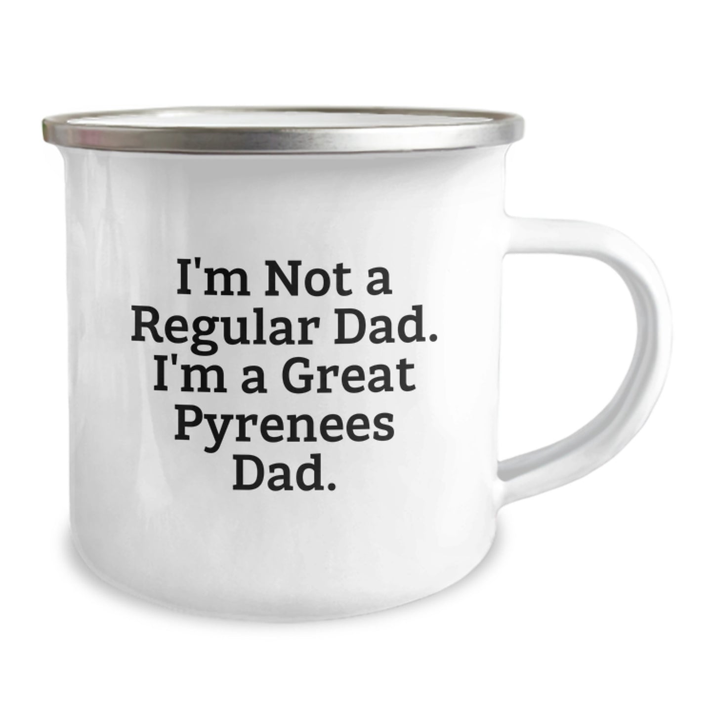 Great Pyrenees Dog Camping Mug, Funny Dad Life, Birthday Unique Gifts from Family to Great Pyrenees Dad, Funny Great Pyrenees Dog Lover Mug - Image 2