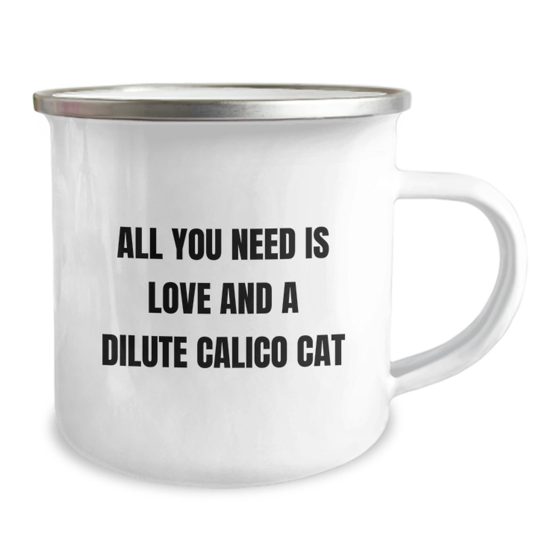Dilute Calico Cat Gifts, Funny Quote Camping Mug, Gifts from Friends for Dilute Calico Cat Lovers, Graduation Unique Gifts, All You Need Is Love And A Dilute Calico Cat - Image 2