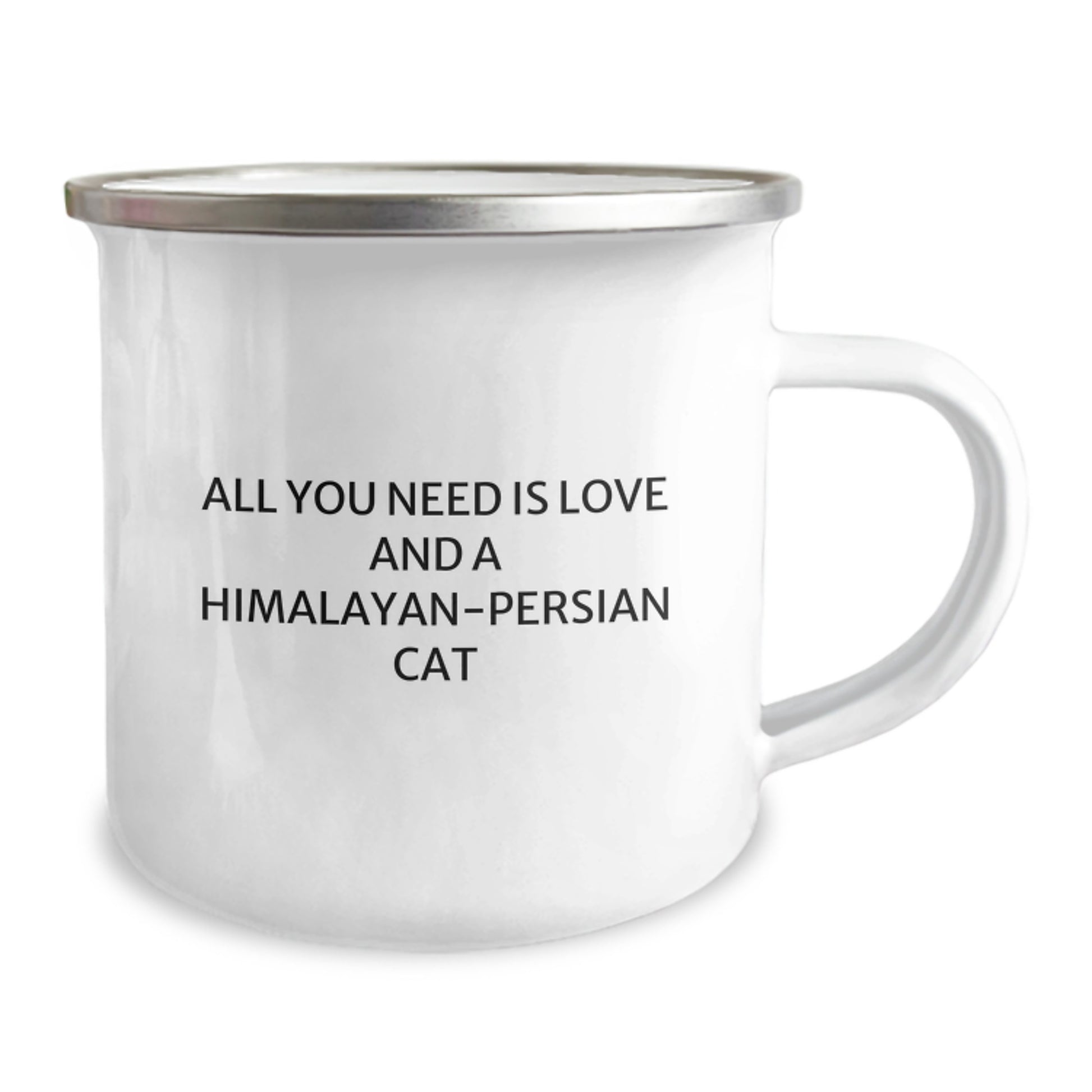 Funny Himalayan-Persian Cat Christmas Unique Gifts from Family, Friends, or Coworkers - Camping Mug with All You Need Is Love And A Himalayan-persian Cat Quote - Image 2