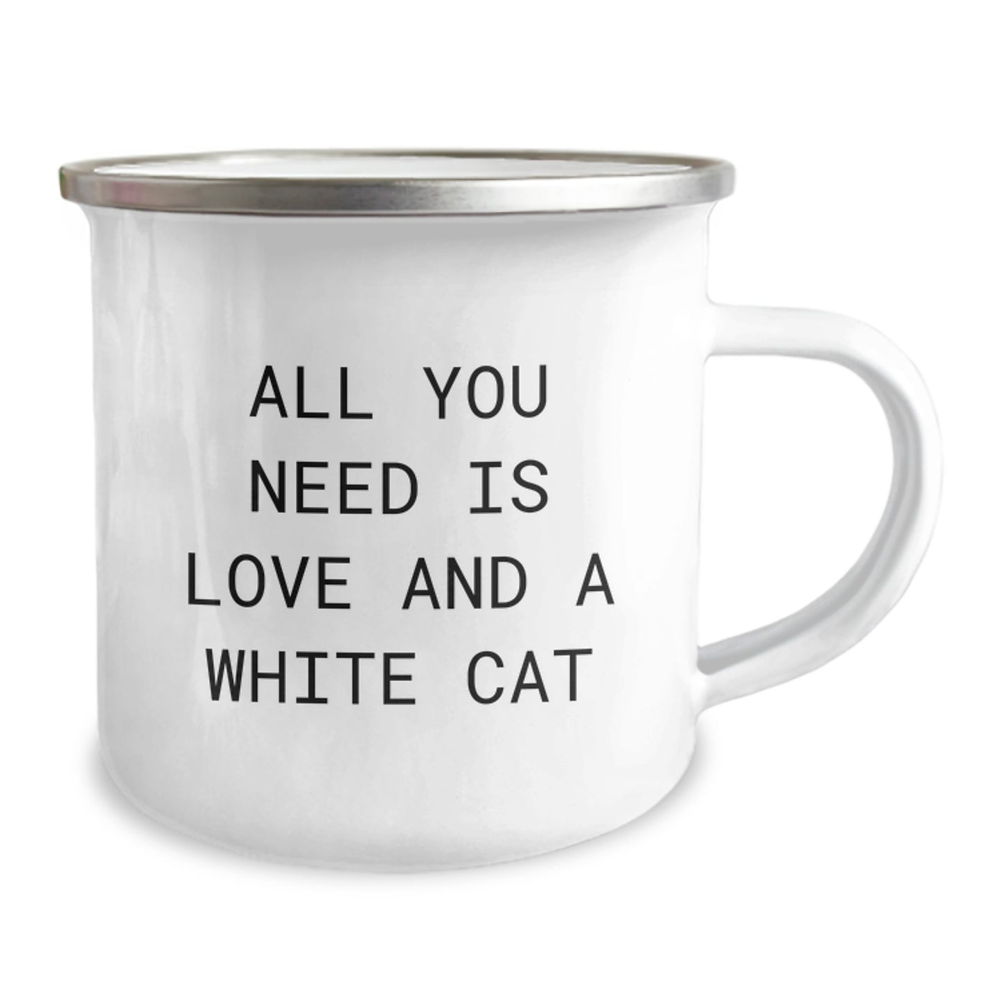 White Cat Camping Mug Gifts from Friends for Birthday Unique - Image 2