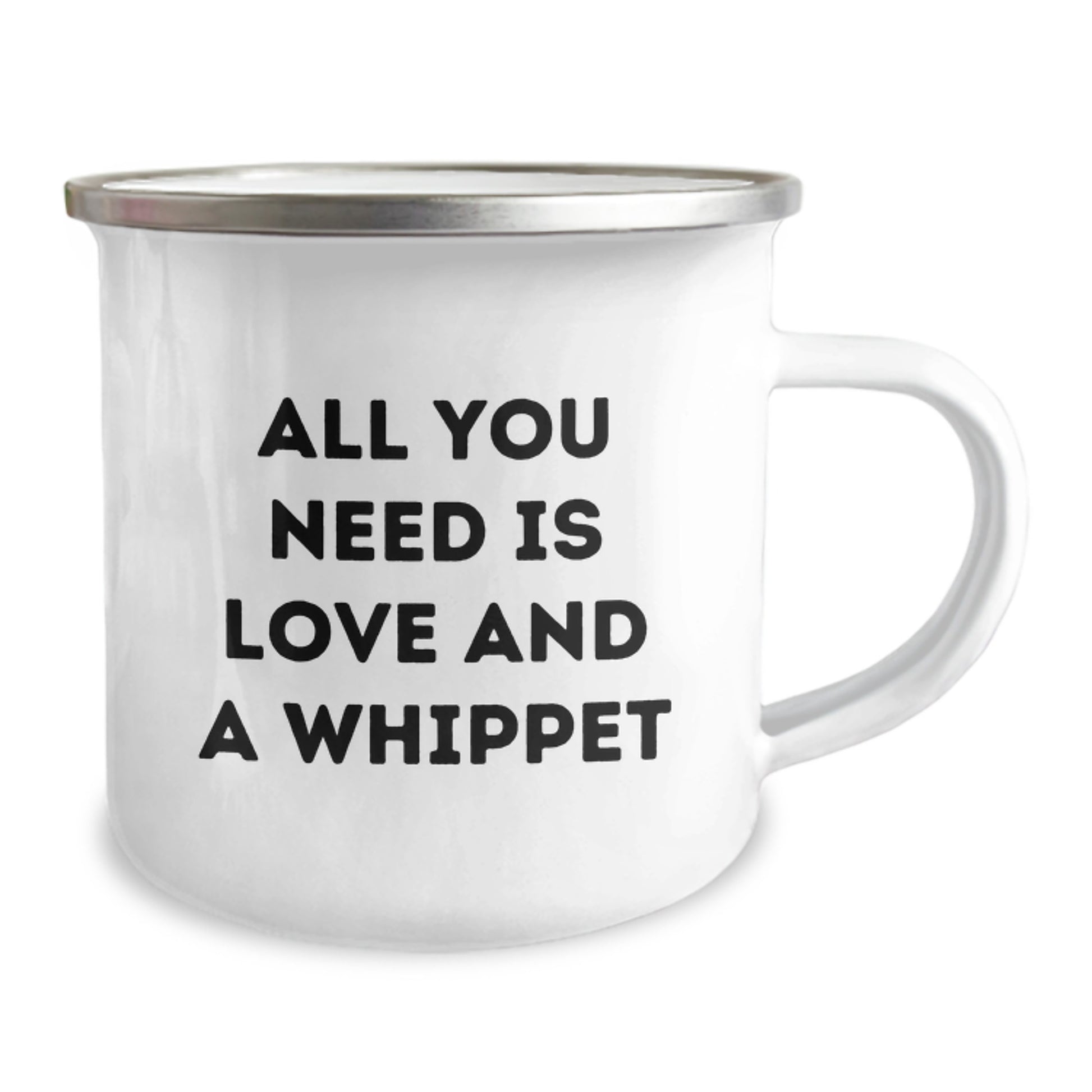 Whippet Dog Lovers Gifts from Family Friends - Camping Mug, 12 oz, 'All You Need Is Love And A Whippet' Quote, Birthday Unique Gifts - Image 2