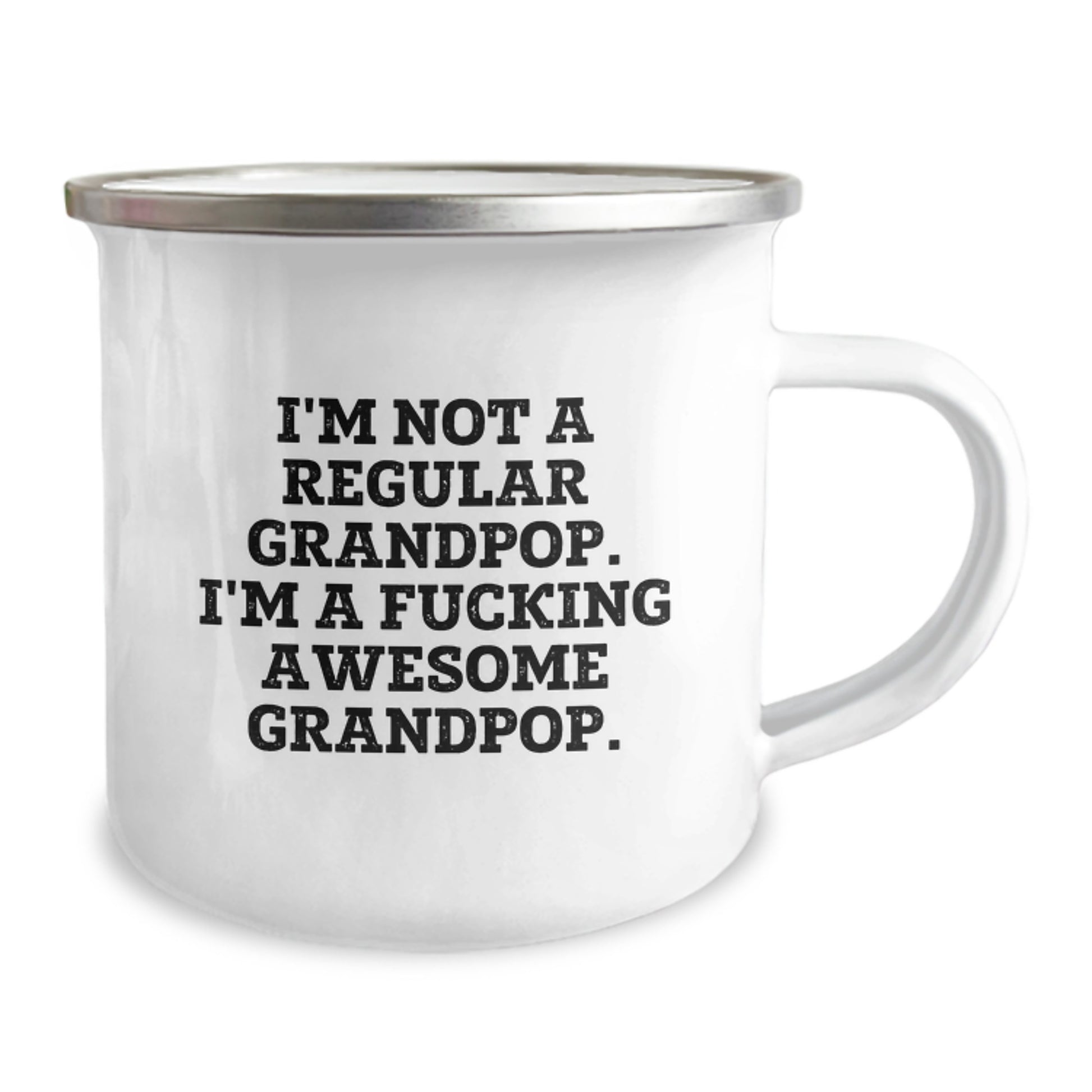 Funny Grandpop Gifts, I'm Not A Regular Grandpop. I'm A F--king Awesome Grandpop. - Unique Graduation Camping Mug, Gifts from Family for Grandpop - Image 2