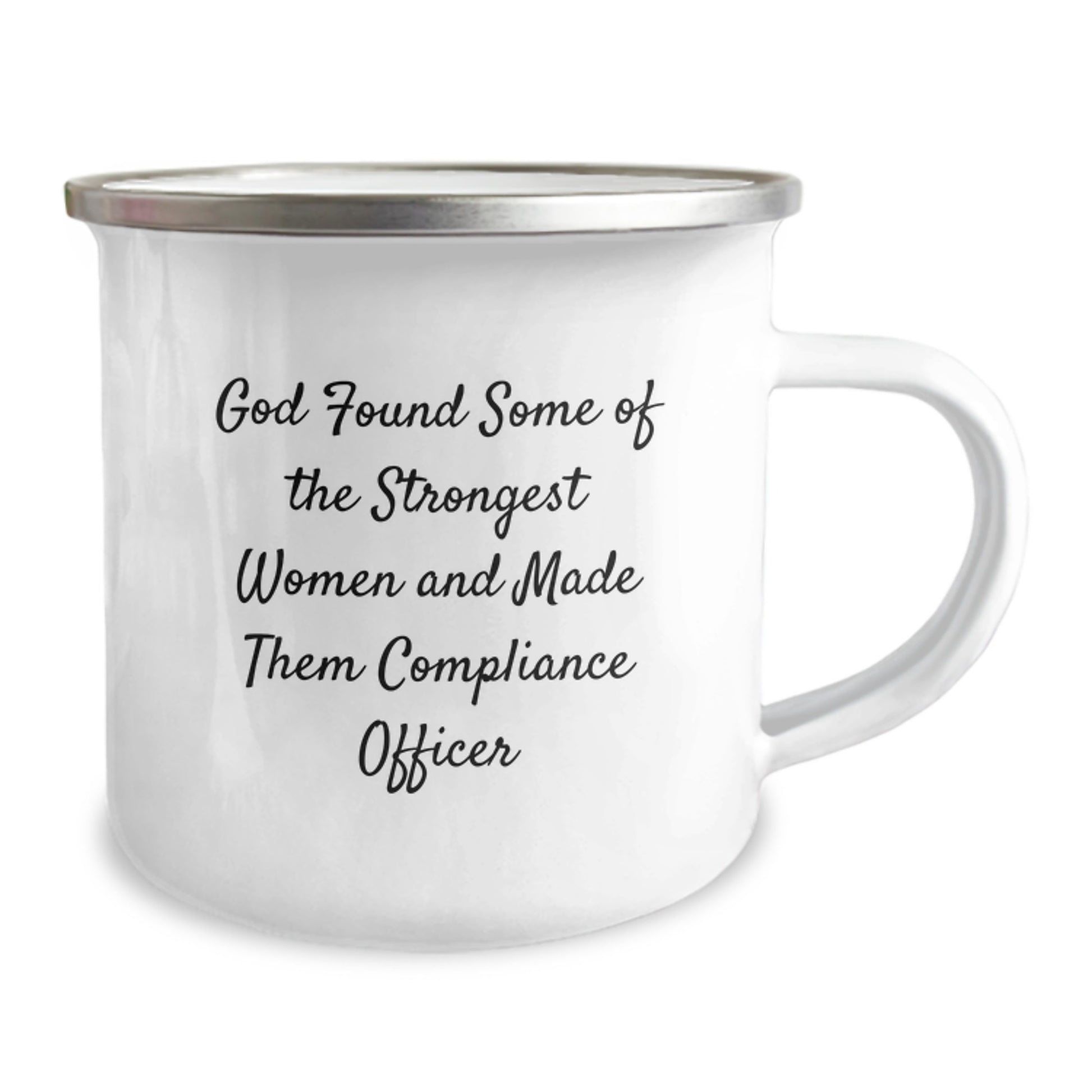 Compliance Officer Gifts from God - Funny Graduation Unique Gifts for Her, 12 oz Camping Mug with Inspirational Quote - Image 2