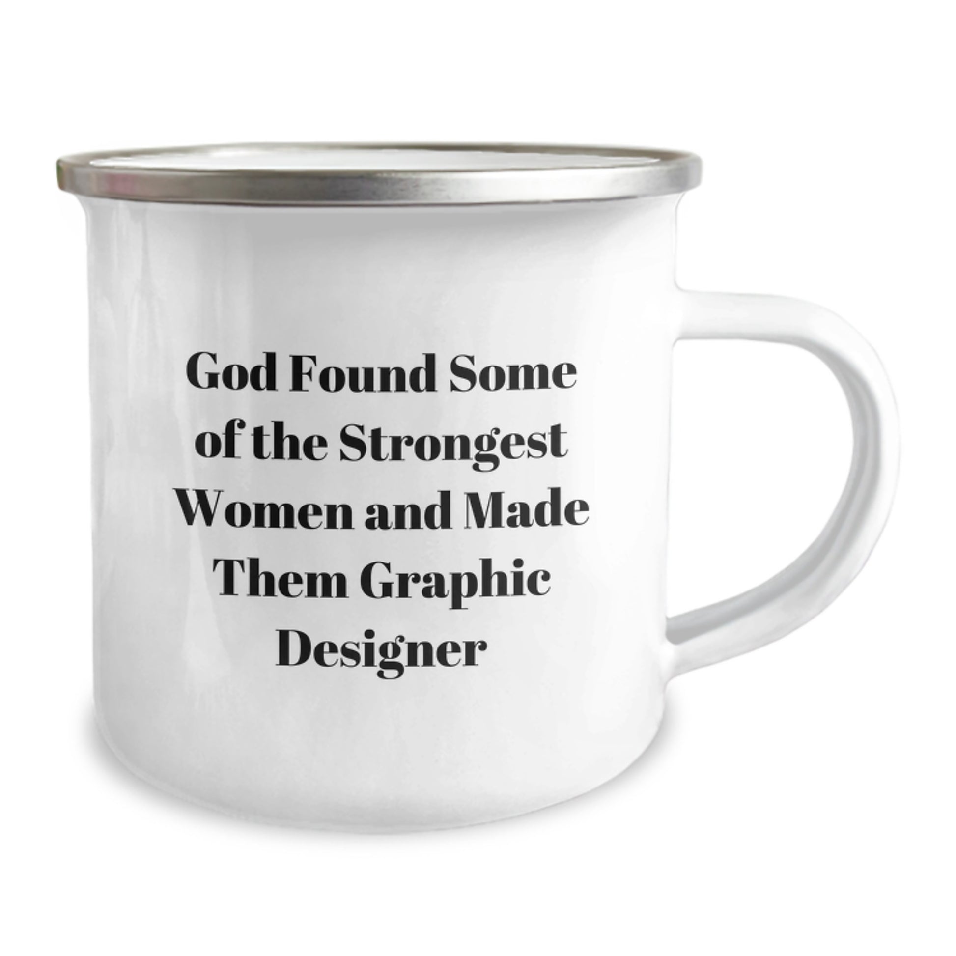Funny Graphic Designer Gifts from Friends for Women - Quote Inspired Camping Mug, 12 oz Stainless Steel with Enamel Finish, Perfect Graduation Unique Gifts - Image 2