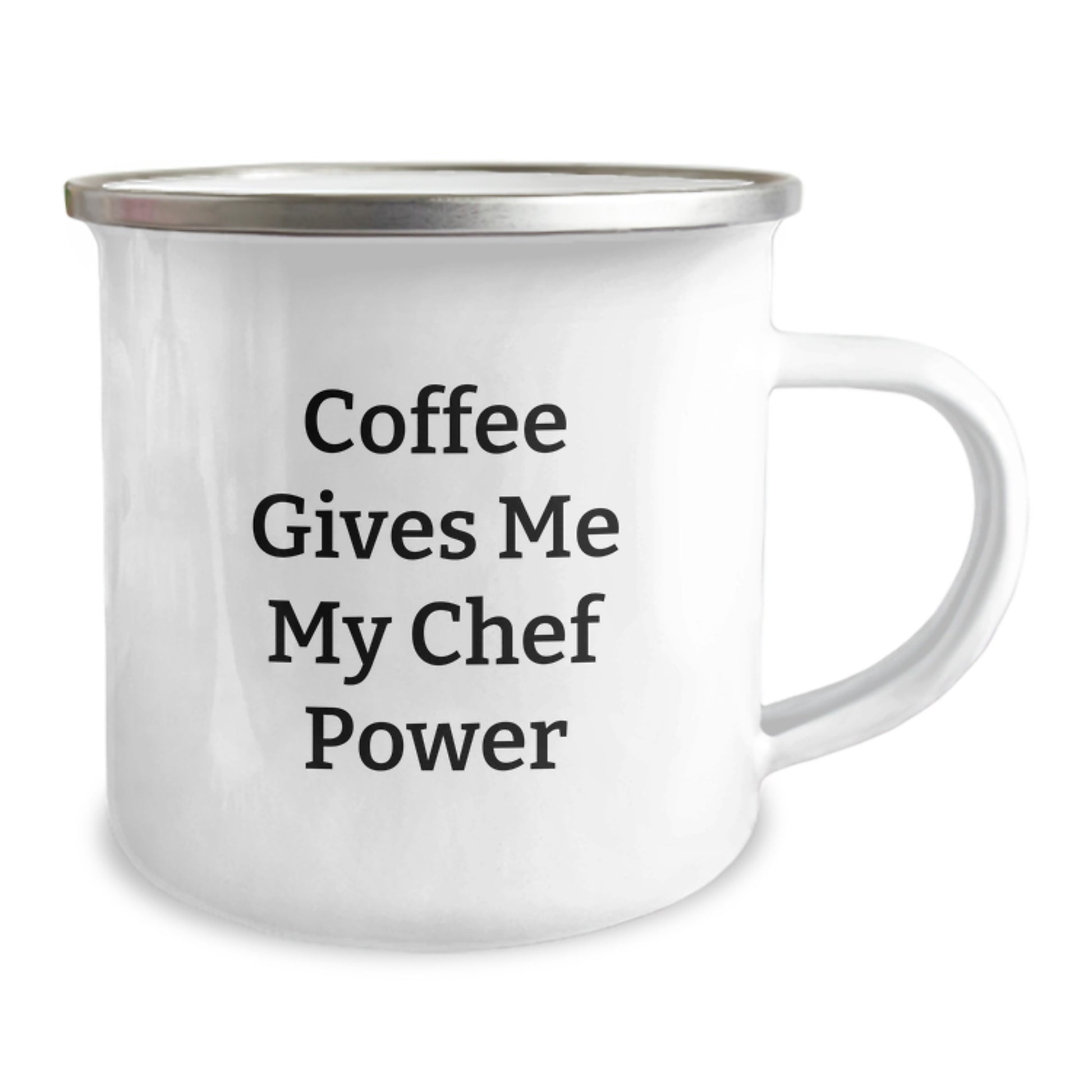 Funny Chef Gifts for Graduation, 'Coffee Gives Me My Chef Power' Camping Mug, 12 oz Stainless Steel with Enamel Finish, From Friends and Family to Chef Men - Image 2