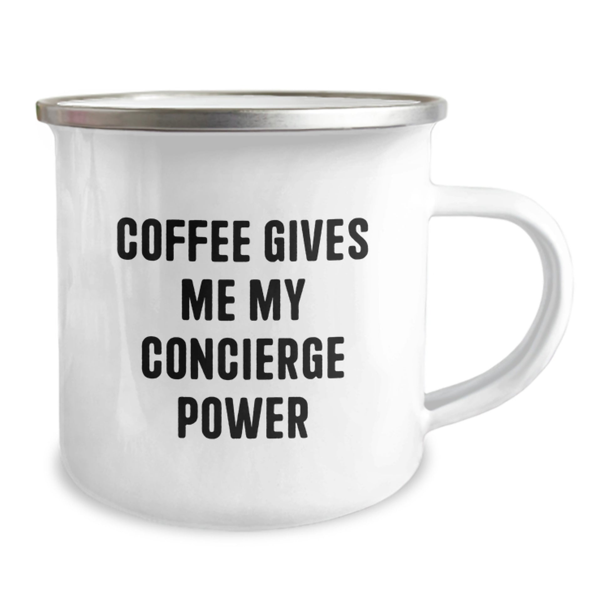 Concierge Christmas Unique Gifts Gifts from Family Camping Mug - 'Coffee Gives Me My Concierge Power' Funny Quote for Friends, Coworkers, Women, Men - Image 2