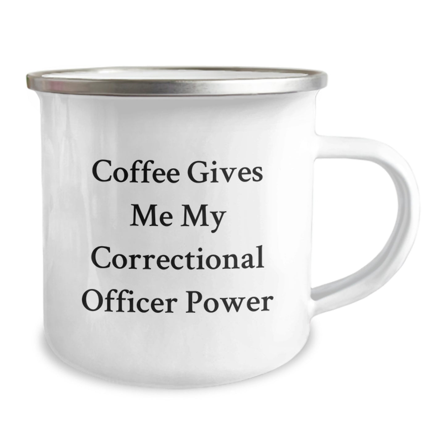 Funny Correctional Officer Gifts from Men, Correctional Officer Camping Mug - Christmas Unique Funny Mug with 'Coffee Gives Me My Correctional Officer Power' - Image 2